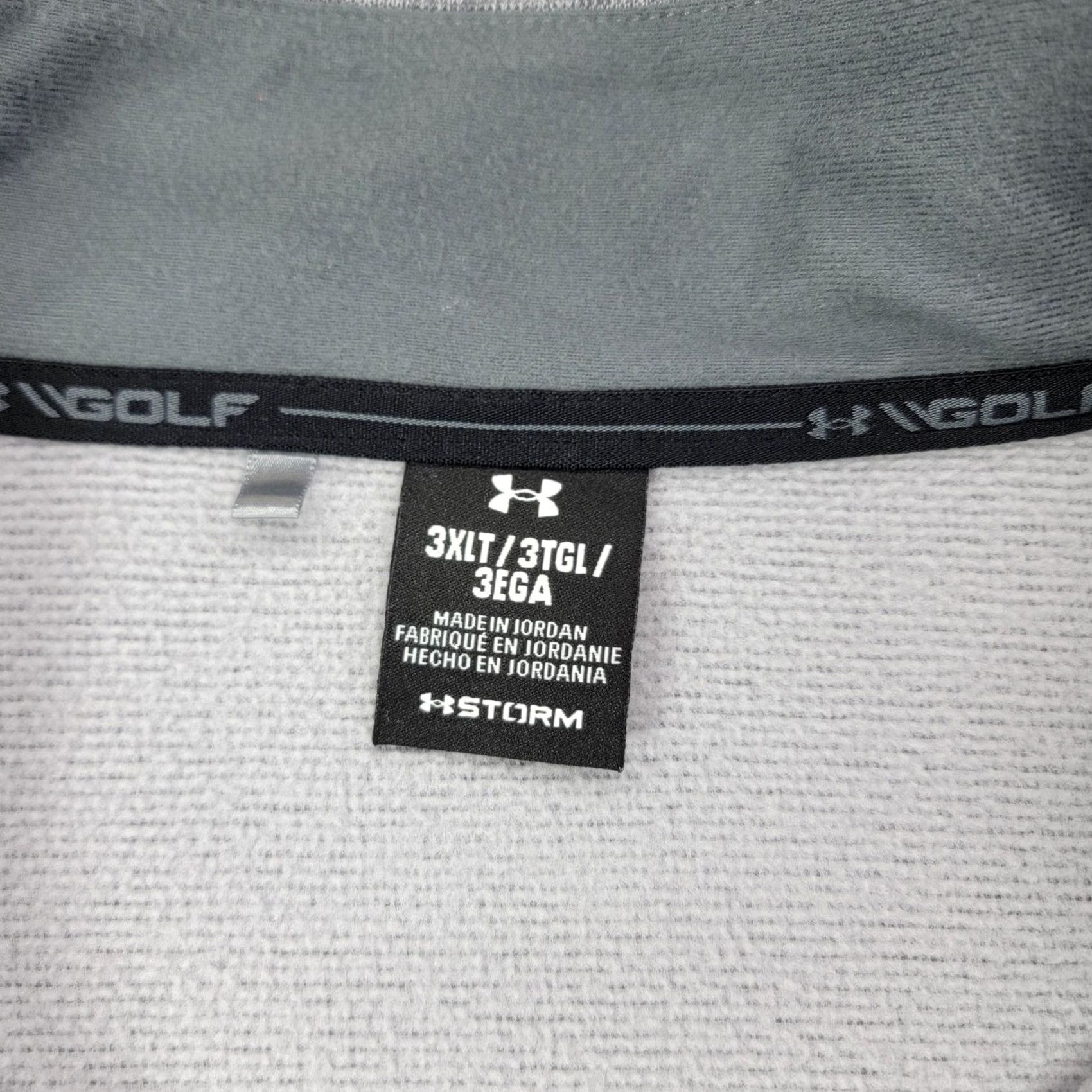 Under Armour Under Armour Golf Pullover Mens 3XLT Gray Storm Fleece 1/4 Zip Long Sleeve Size US XXL / EU 58 / 5 - 3 Thumbnail