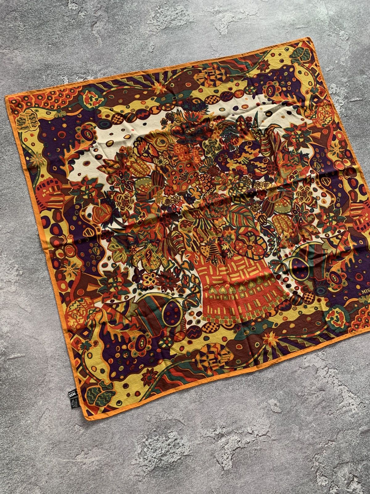 Missoni × Vintage Vintage Missoni Foulard 100% Silk Scarf 87x83cm Size ONE SIZE - 3 Thumbnail