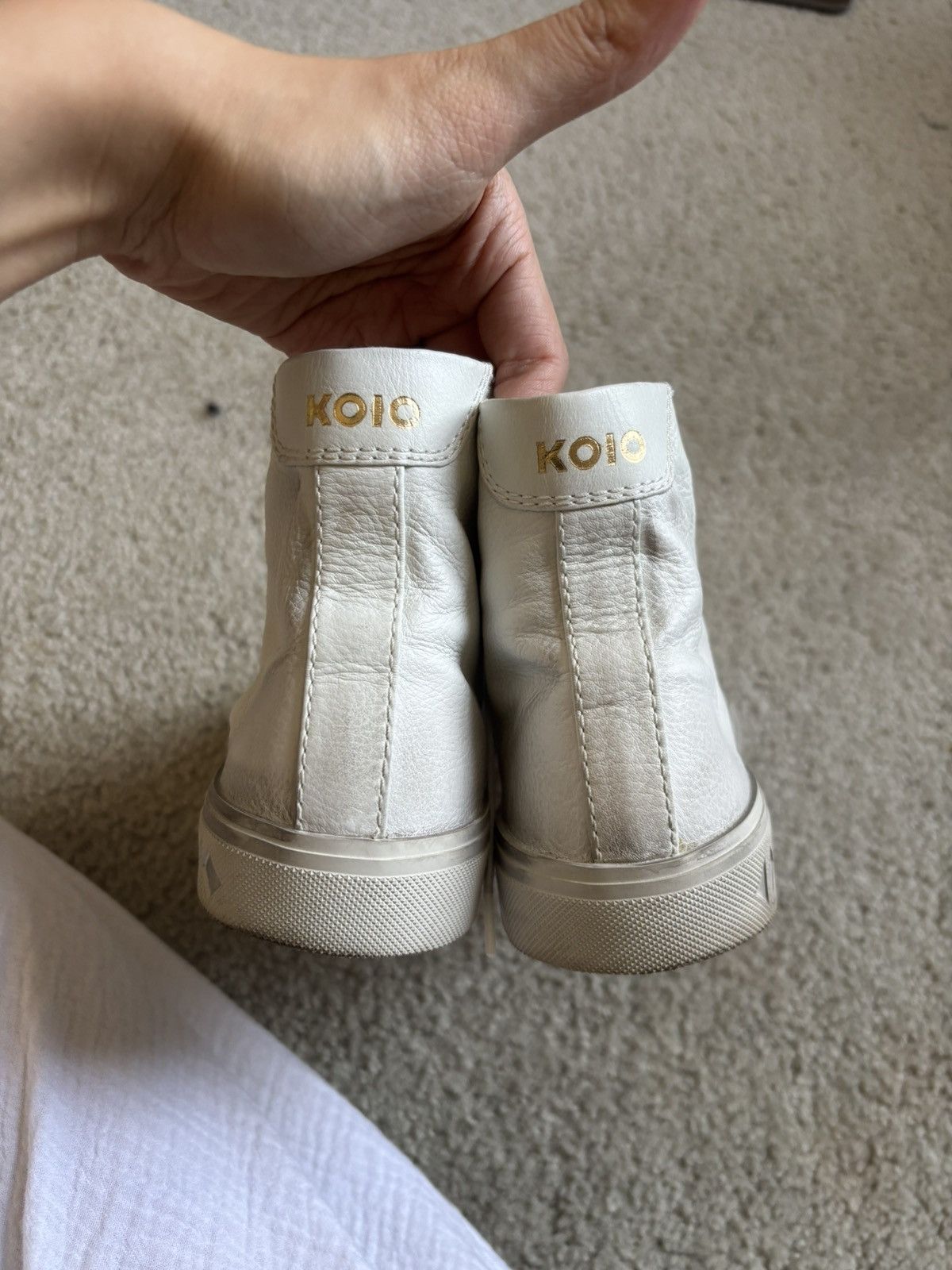 Koio Koio Women’s Court in Chalk Distressed Sneakers in White Size US 9 / IT 39 - 4 Thumbnail