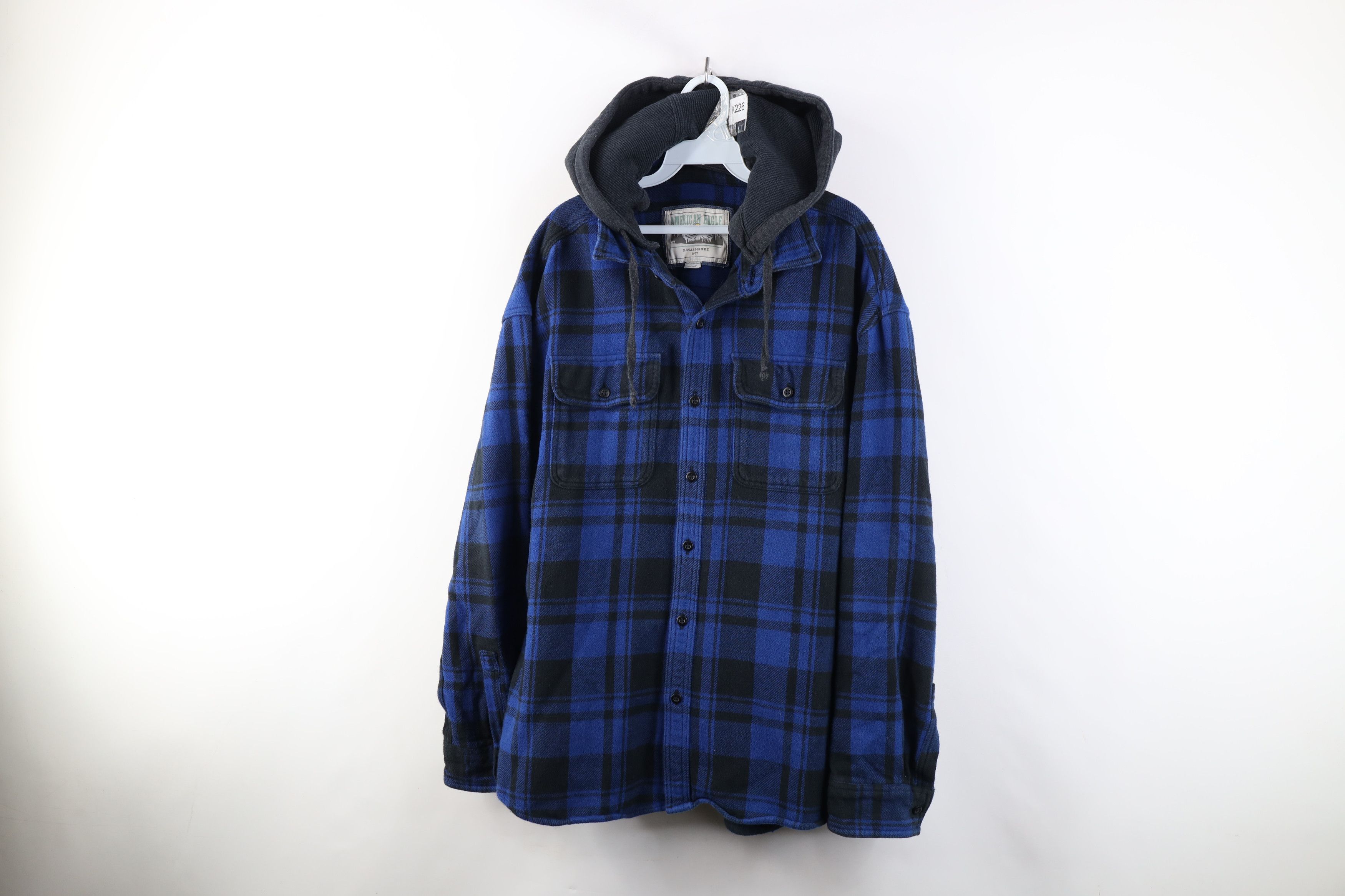American Eagle Outfitters Vintage Y2K American Eagle Outfitters Hood Shirt Jacket Size US XL / EU 56 / 4 - 1 Thumbnail