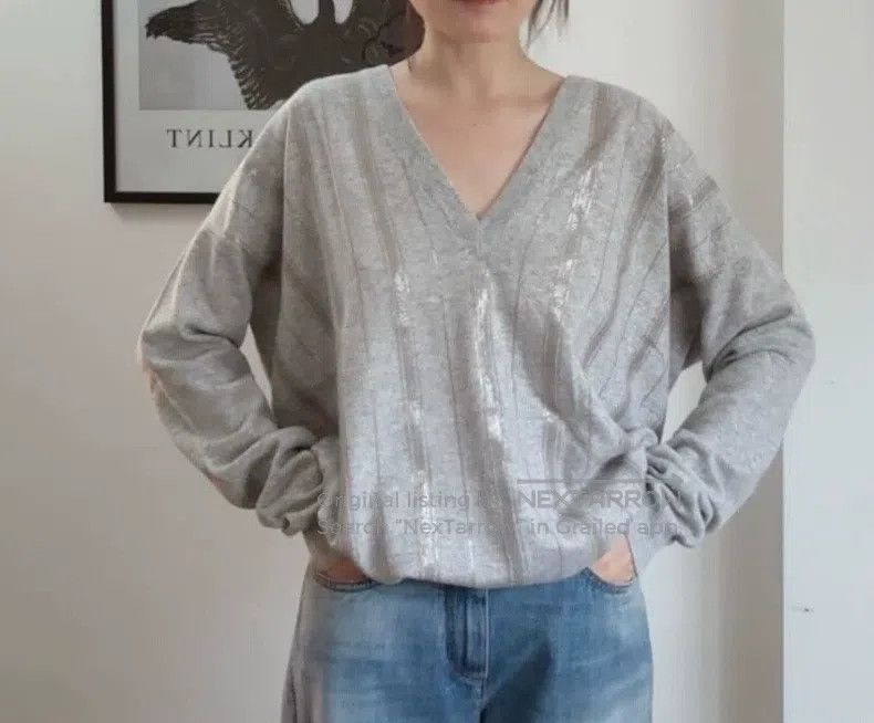 Brunello Cucinelli Brunello Cucinelli Sequin Cashmere Sweater Size M / US 6-8 / IT 42-44 - 2 Thumbnail