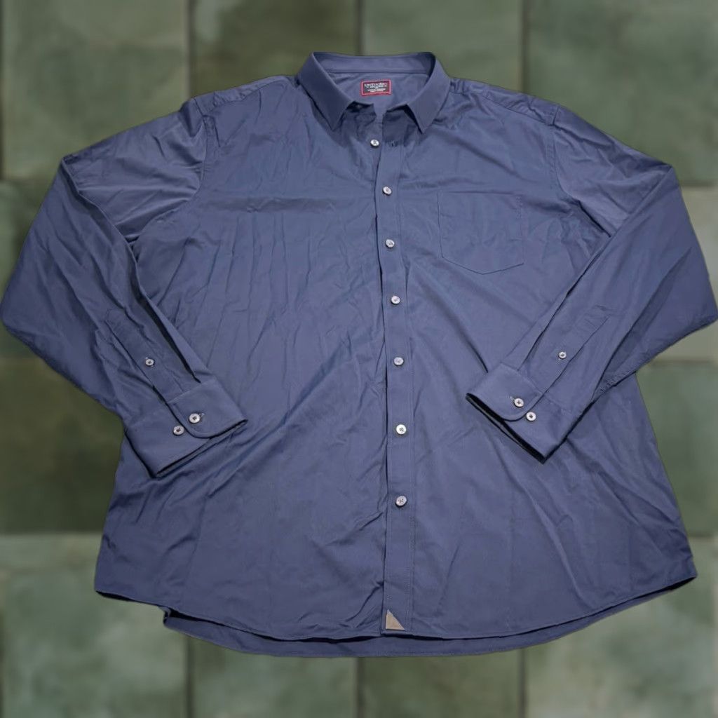 UNTUCKit UNTUCKit Shirt Men's 3XL Blue Performance Stretch Nylon Breathable Button-Up All Seasons Mens Size US XXL / EU 58 / 5 - 1 Thumbnail