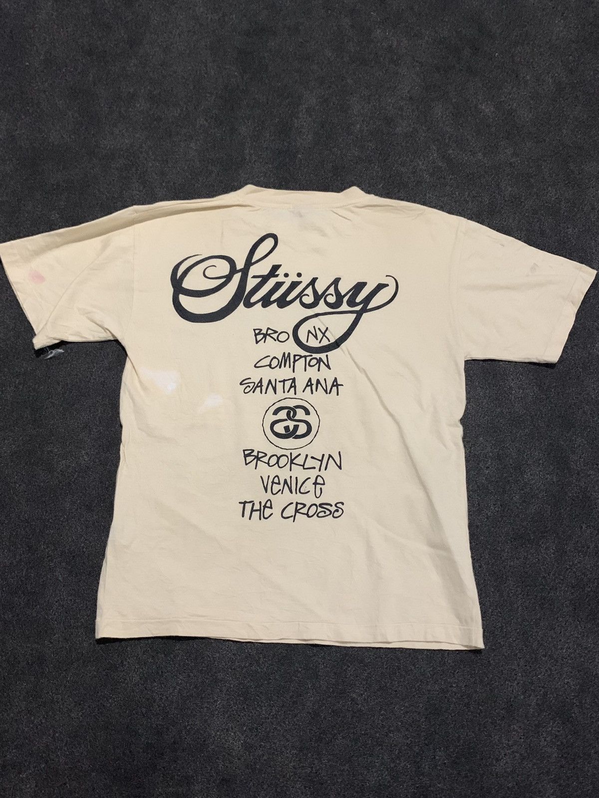 Stussy Stüssy World Tour Cities T-Shirt (Y2K Era) Size US S / EU 44-46 / 1 - 11 Thumbnail