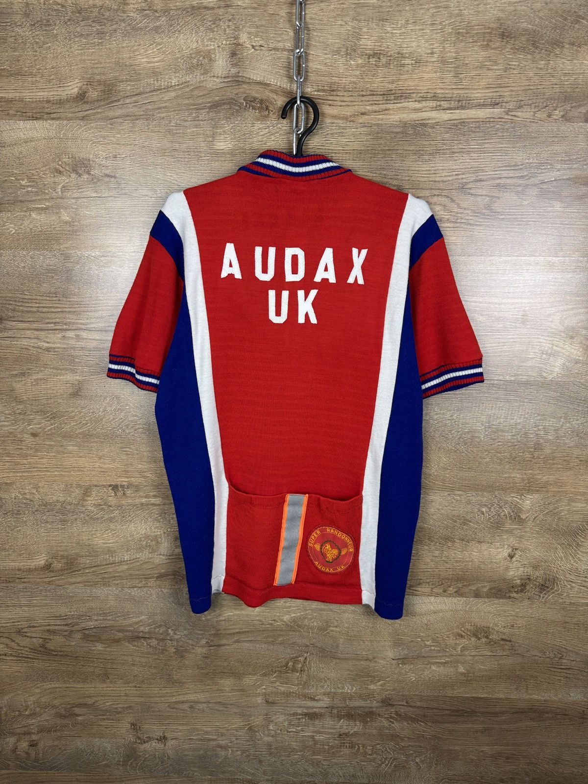 Vintage 70s Audax UK Vintage Wool Cycling Jersey T-shirt tee mens Size US L / EU 52-54 / 3 - 1 Thumbnail