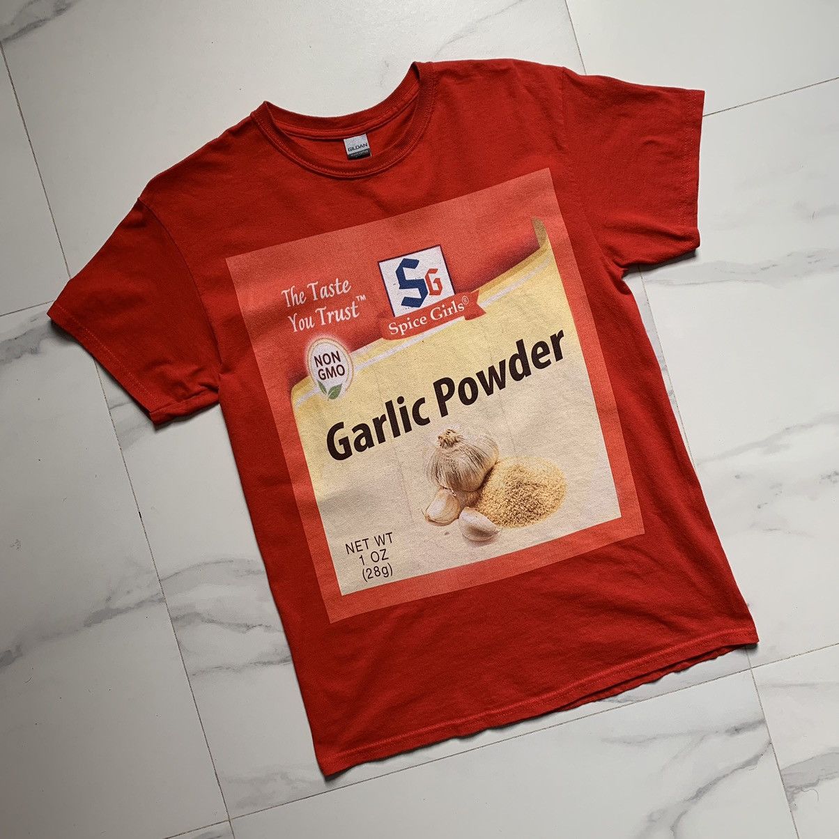 David Beckham × POP MAGAZINE × Vintage Spice Girls Official Garlic Powder T-Shirt Size US M / EU 48-50 / 2 - 3 Thumbnail