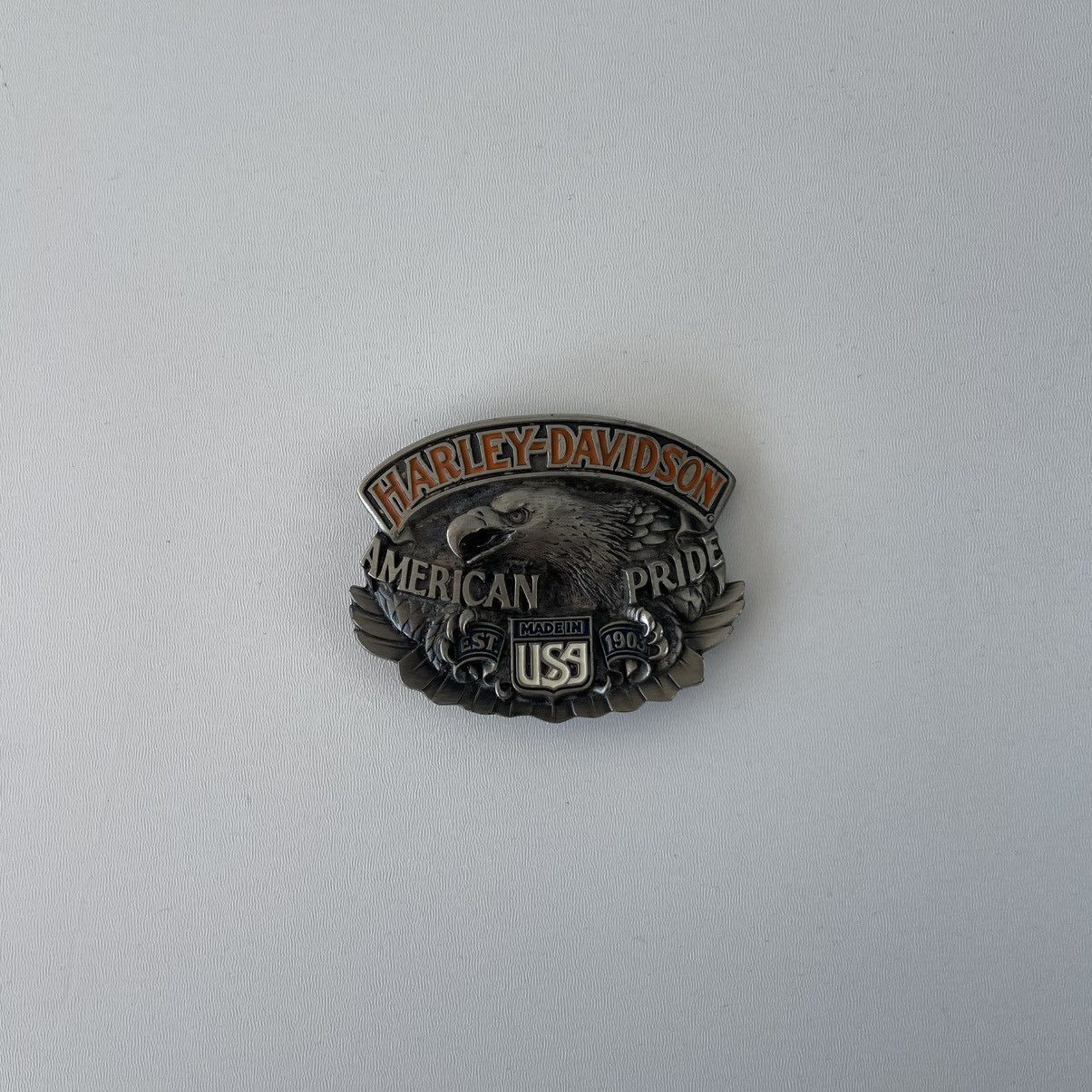 Harley Davidson Harley Davidson 1992 American Pride Baron H417 Vintage Belt Size ONE SIZE - 4 Thumbnail