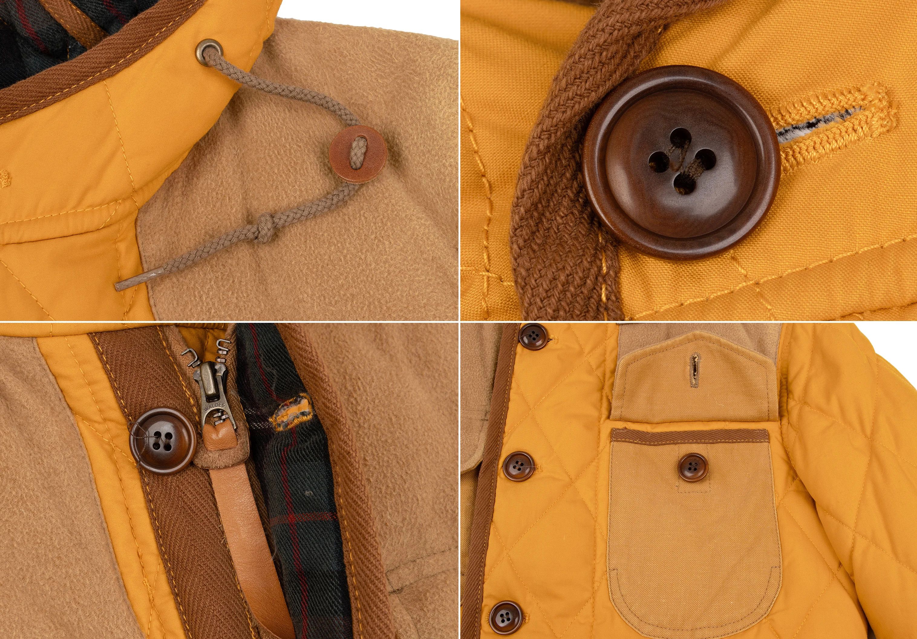 Junya Watanabe Quilted Down Hooded Jacket in Orange Brown XS Size US XS / EU 42 / 0 - 4 Thumbnail