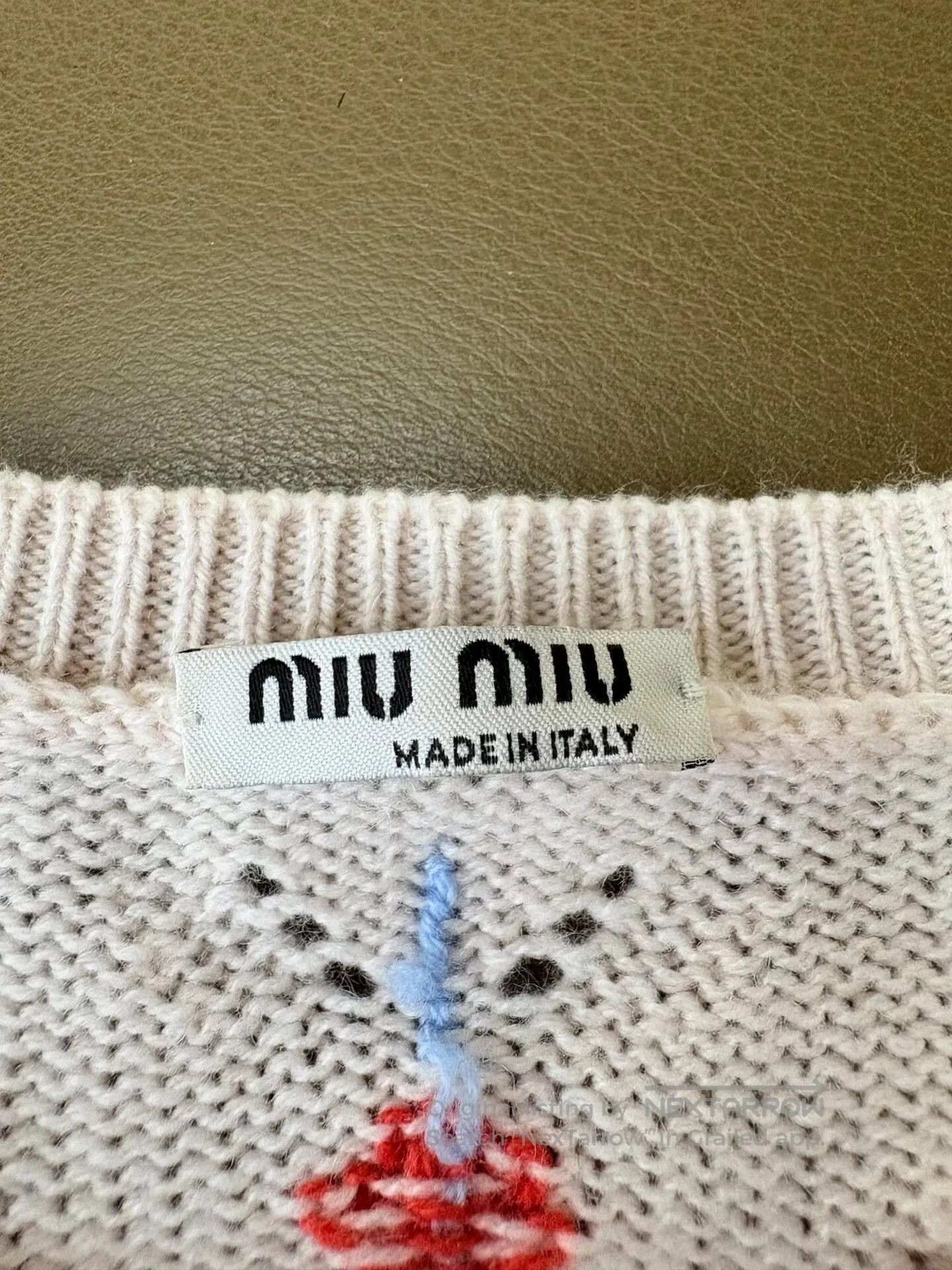 Miu Miu Miu Miu 3D Floral Pink Knit Top. Size S / US 4 / IT 40 - 5 Thumbnail