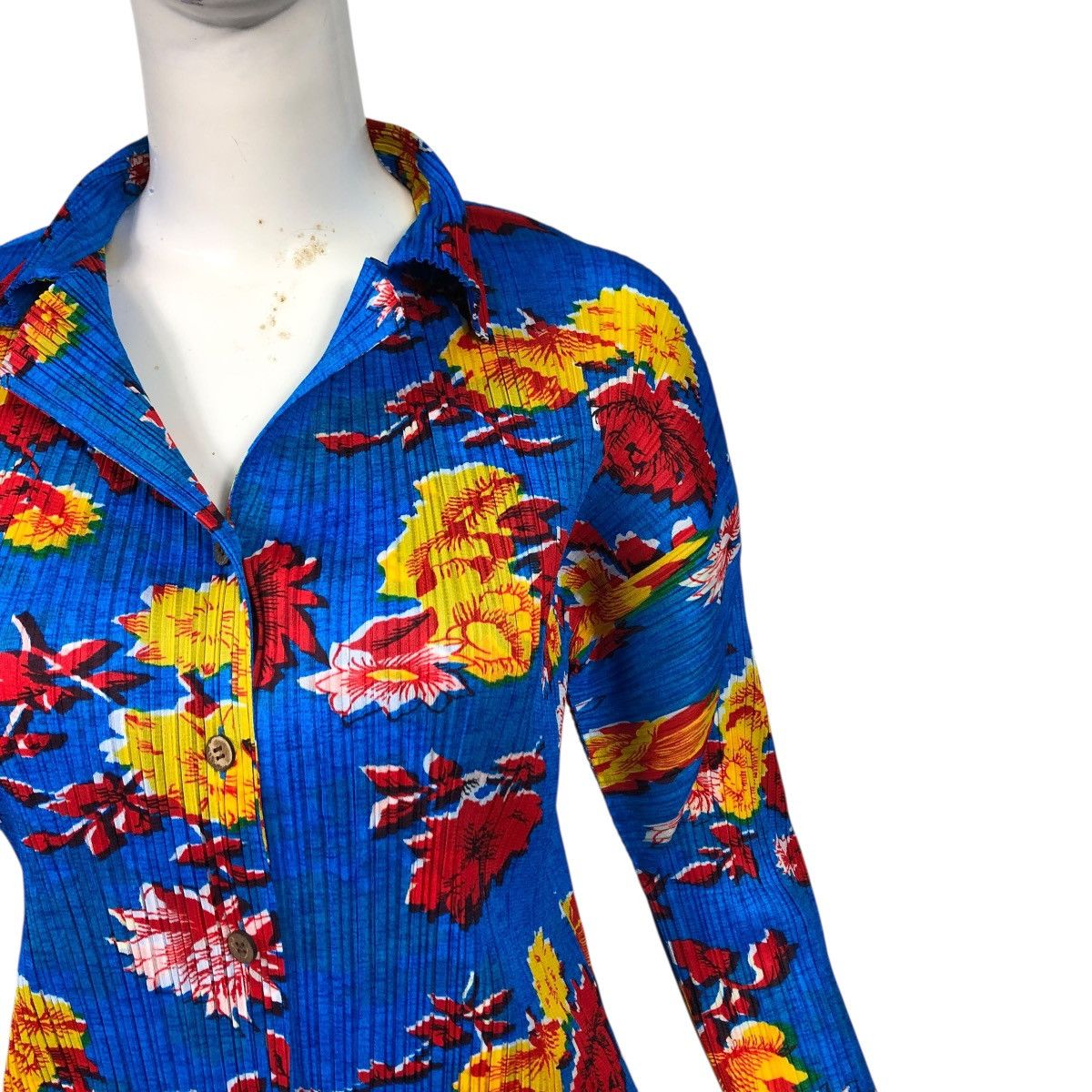 Issey Miyake 🔥VINTAGE PLEATS PLEASE ISSEY MIYAKE BUTTON UPS FLORAL DESIGN Size M / US 6-8 / IT 42-44 - 6 Thumbnail