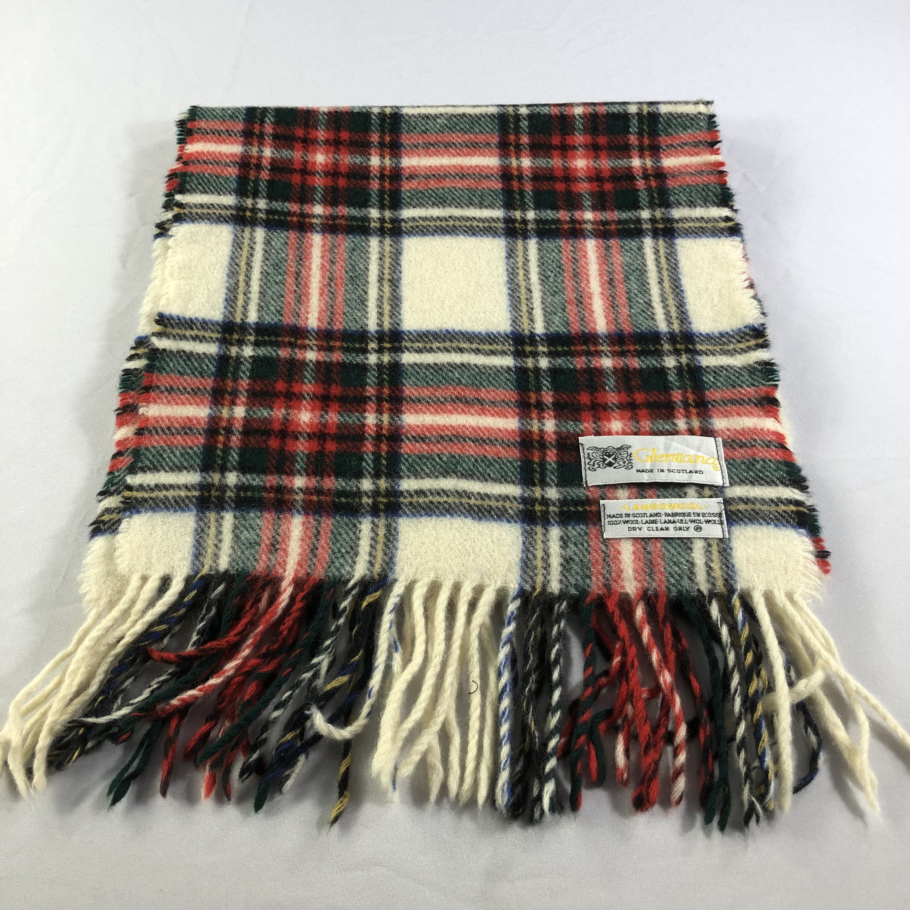 Vintage Glentana Tartan Wool Scarf Muffler V1460 Size ONE SIZE - 2 Thumbnail