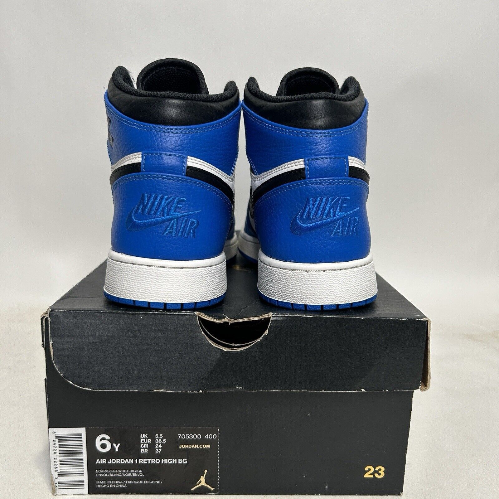 Nike Nike Air Jordan 1 Retro High GS Rare Air "Soar Blue" 2024 Size US 7.5 / IT 37.5 - 5 Thumbnail