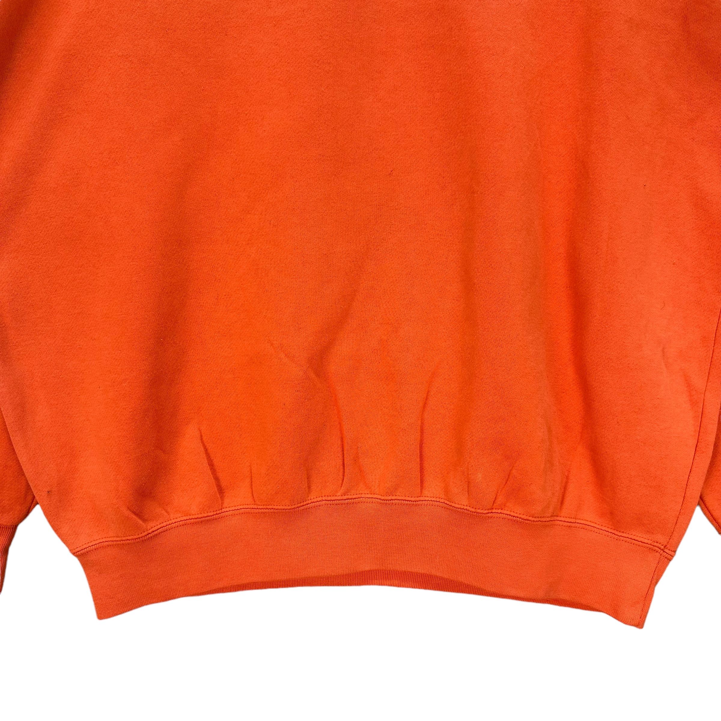 Japanese Brand DJ FREE EMBROIDERY BIG LOGO ORANGE SWEATSHIRT #8700-021 Size US L / EU 52-54 / 3 - 6 Thumbnail