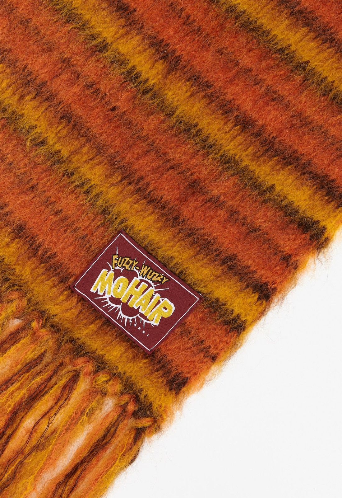 Marni Last Item Marni Orange Striped Mohair Blend Scarf Size ONE SIZE - 2 Thumbnail