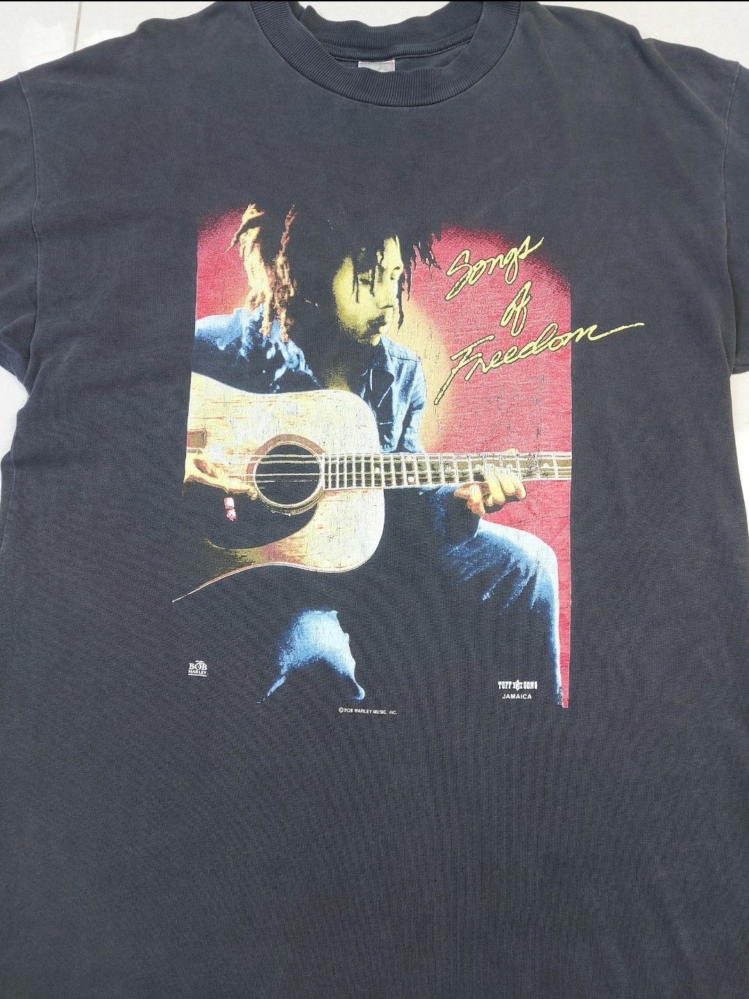 Bob Marley Vintage 90s Bob Marley Song Of Freedom Jamaica Single-Stitch Size US M / EU 48-50 / 2 - 6 Thumbnail