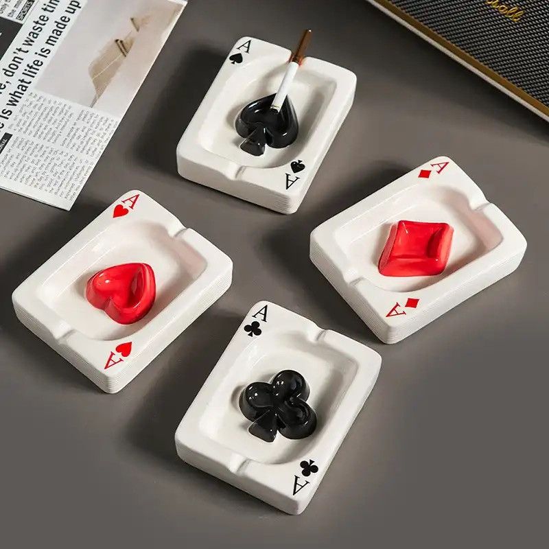 Designer Creative Playing Card Ashtray Size ONE SIZE - 2 Thumbnail