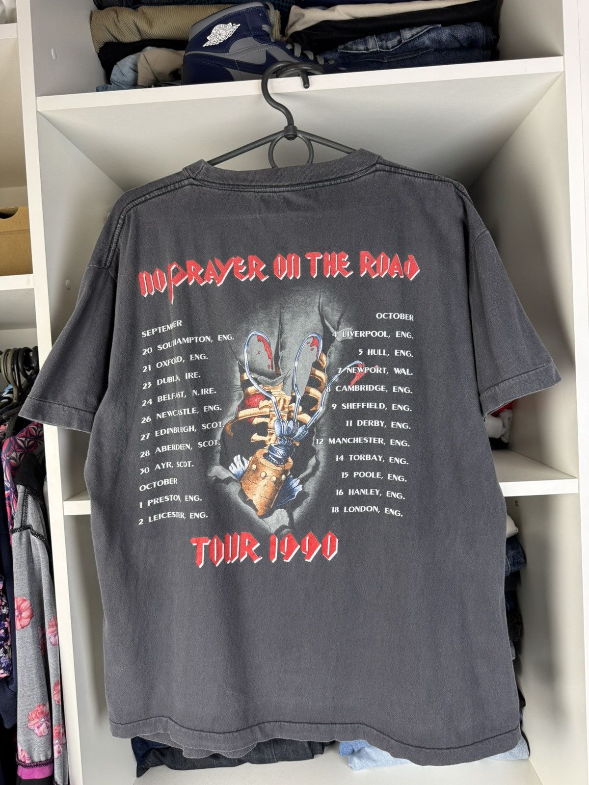 Band Tees Vintage Iron Maiden No Prayer On The Road Tour 1990 T-Shirt Size US L / EU 52-54 / 3 - 14 Thumbnail