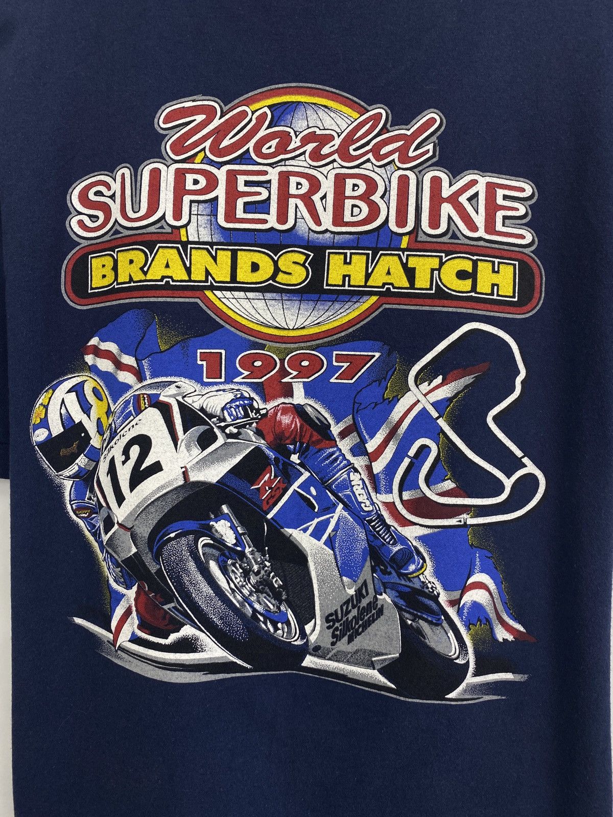 Vintage Vintage 1997 Suzuki World Super Bike Brands Hatch Suzuki Size US L / EU 52-54 / 3 - 4 Thumbnail