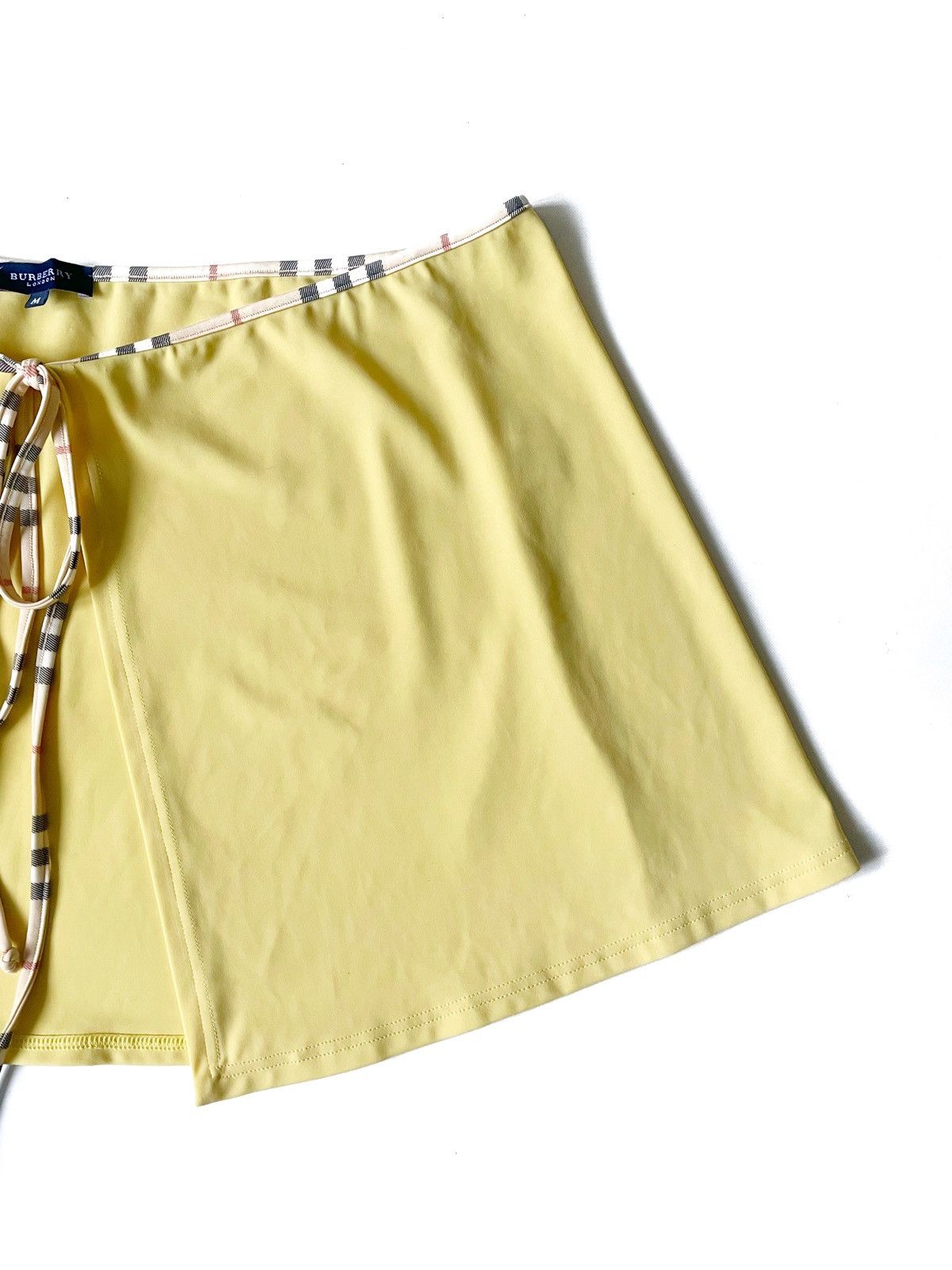 Burberry Burberry Beach Yellow Drawstring Skirt Nova Check Size M Size 27" / US 4 / IT 40 - 3 Thumbnail