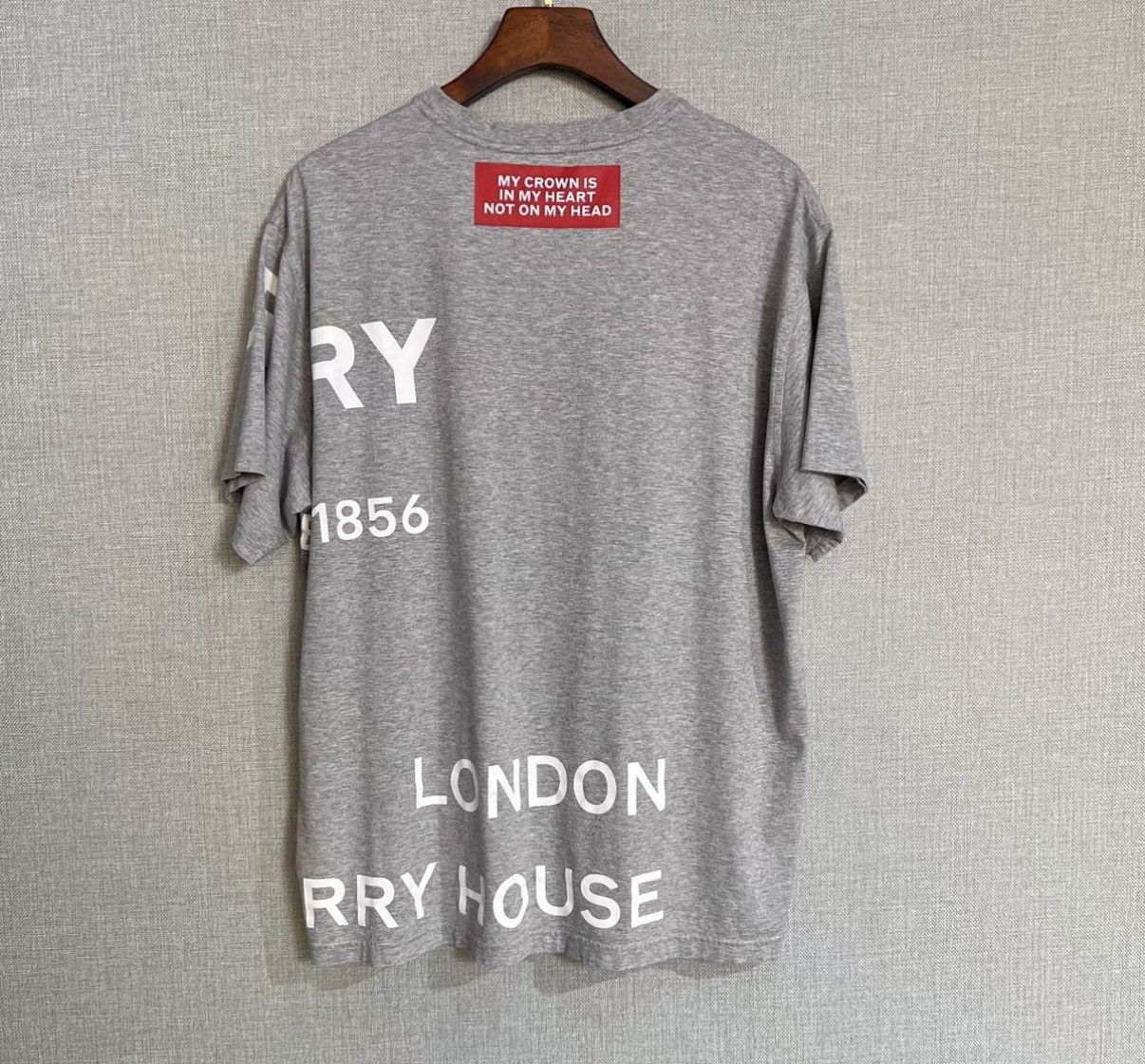Burberry Burberry Gray "Barrage" Print Logo Short Sleeve T-Shirt Size US L / EU 52-54 / 3 - 2 Thumbnail