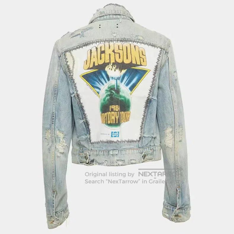Amiri Amiri Back Kill Denim Jacket Size US XS / EU 42 / 0 - 2 Thumbnail