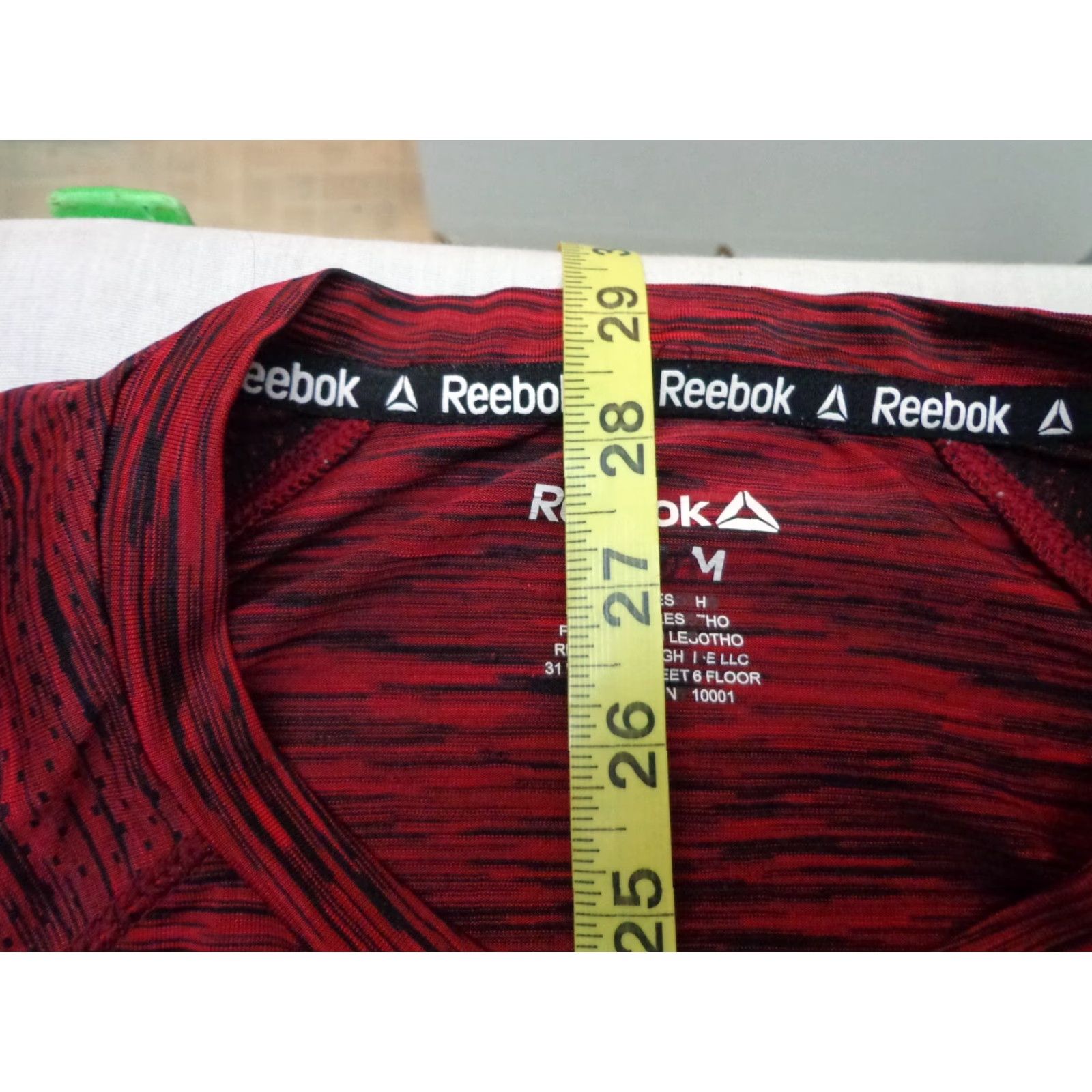 Reebok Reebok T Shirt Burgundy Black Marbled Size Medium Mens Regular Crew Neck Short Sleeve Activewear Logo Pattern Solid - 1 Size US M / EU 48-50 / 2 - 6 Thumbnail