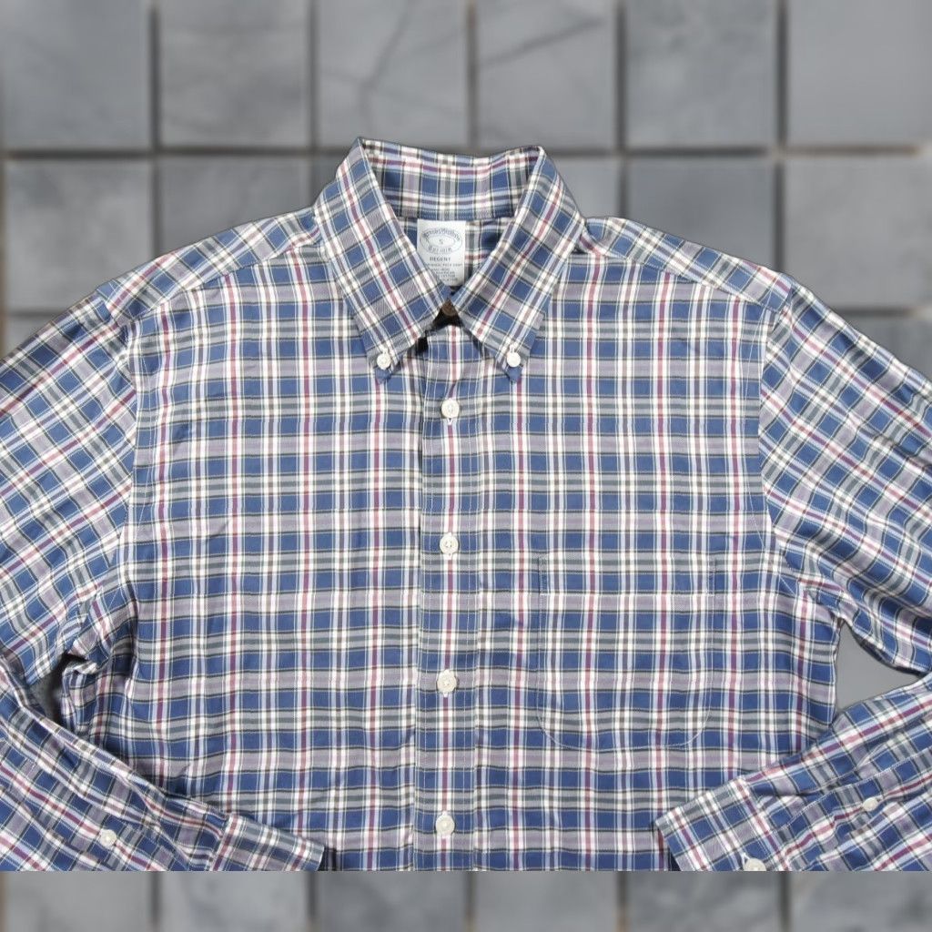 Brooks Brothers Brooks Brothers Shirt Mens Small Button Down Regent Check Plaid Collared Preppy Regular Size S Multicolor Button-Up Size US S / EU 44-46 / 1 - 1 Thumbnail