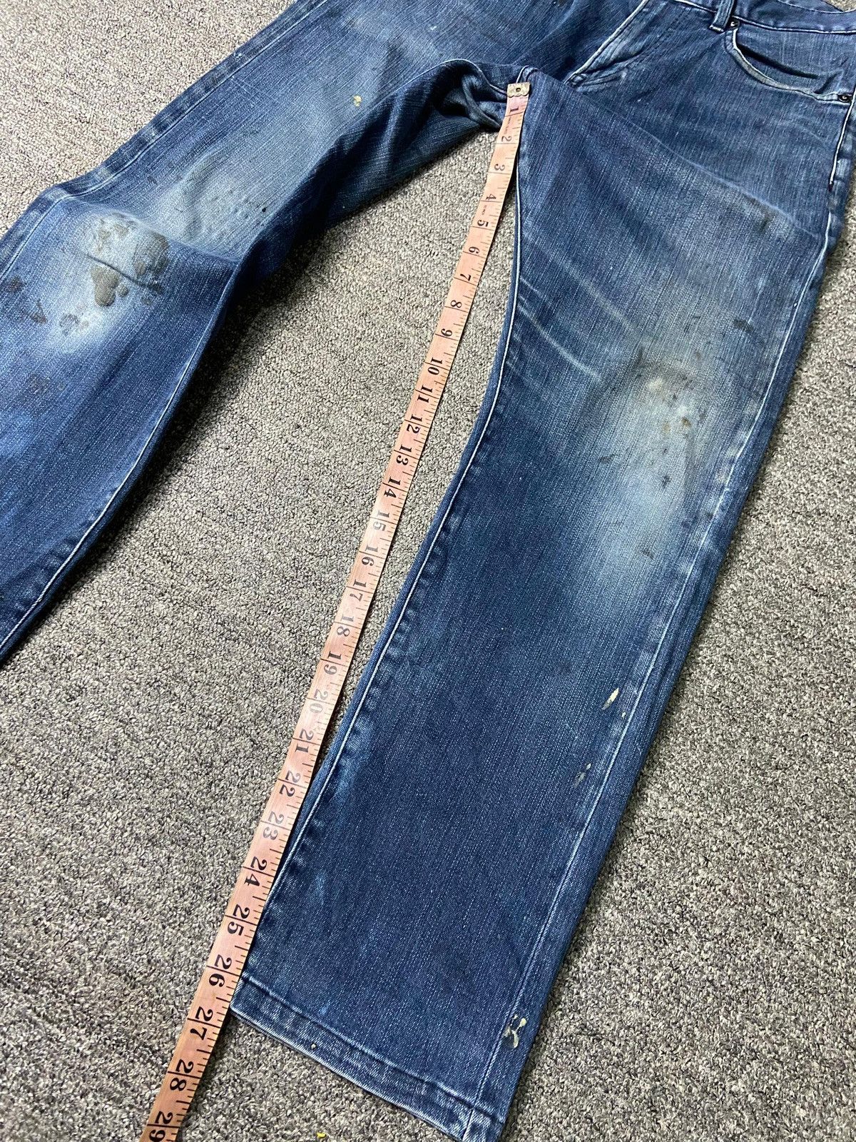 H&M × Japanese Brand × Vintage H&M Slim Low Waist Distressed Denim Jeans (131) Size US 33 - 6 Thumbnail