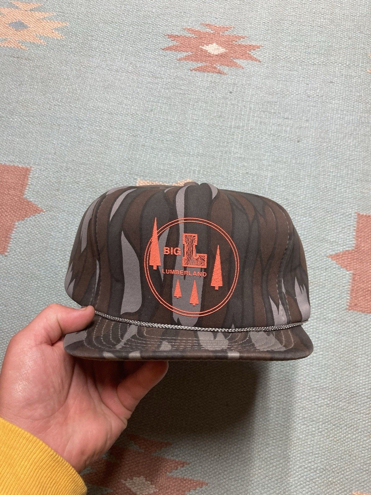 Vintage vtg SnapBack hat camo Big L lumberland Michigan lumr Trebark Size ONE SIZE - 2 Thumbnail
