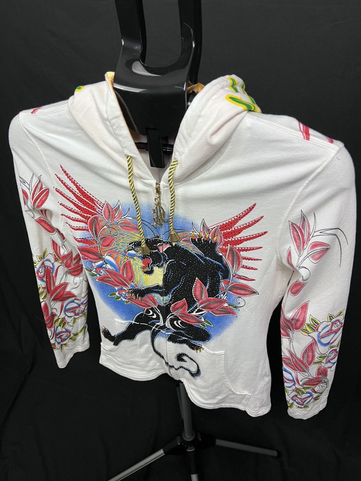 Christian Audigier × Designer × Vintage 🔴 Vintage Christian Audigier hoodie panther Los Angeles Size US M / EU 48-50 / 2 - 8 Thumbnail