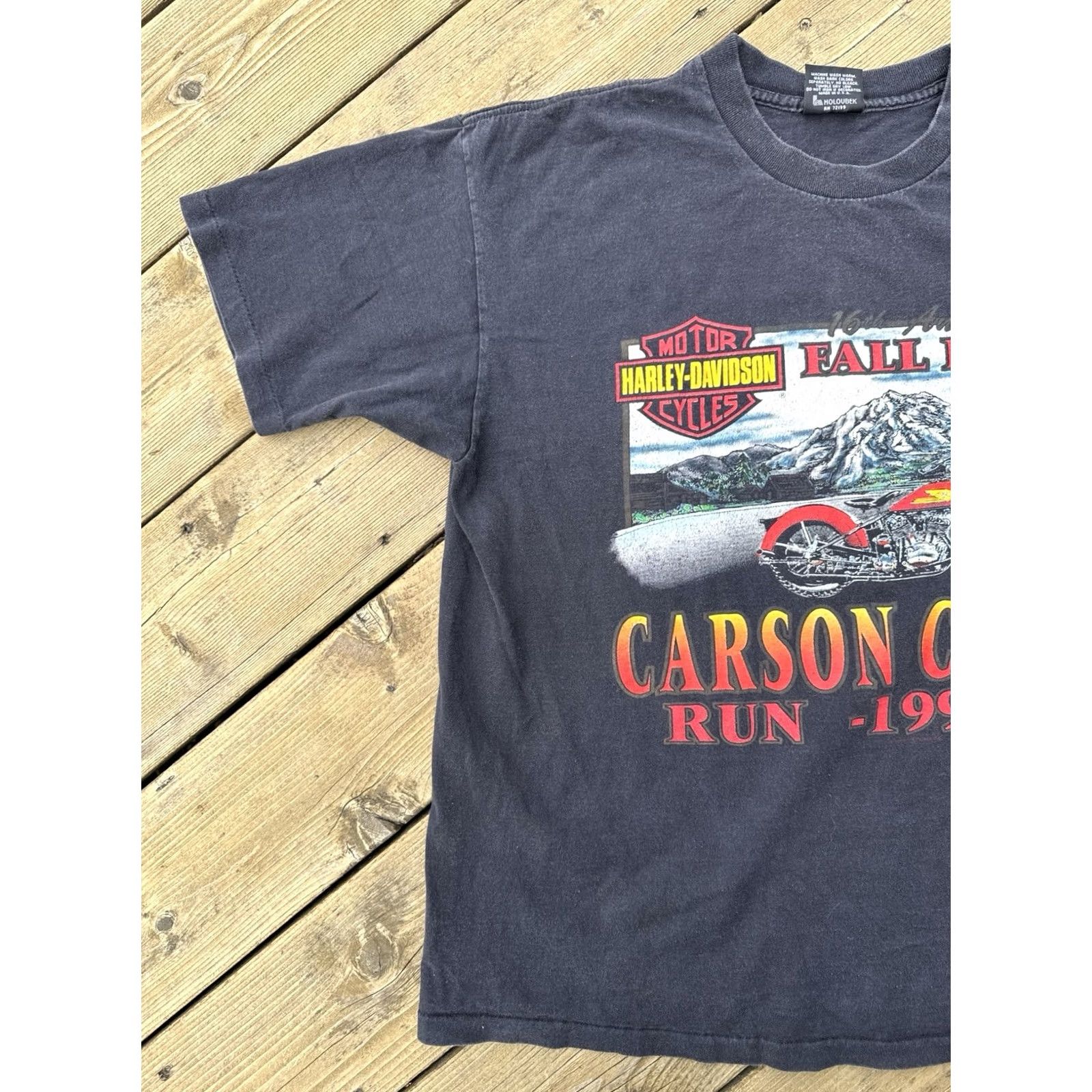 Harley Davidson VINTAGE Harley-Davidson T Shirt XL USA Single Stitch Biker 90s Black Size US XL / EU 56 / 4 - 3 Thumbnail