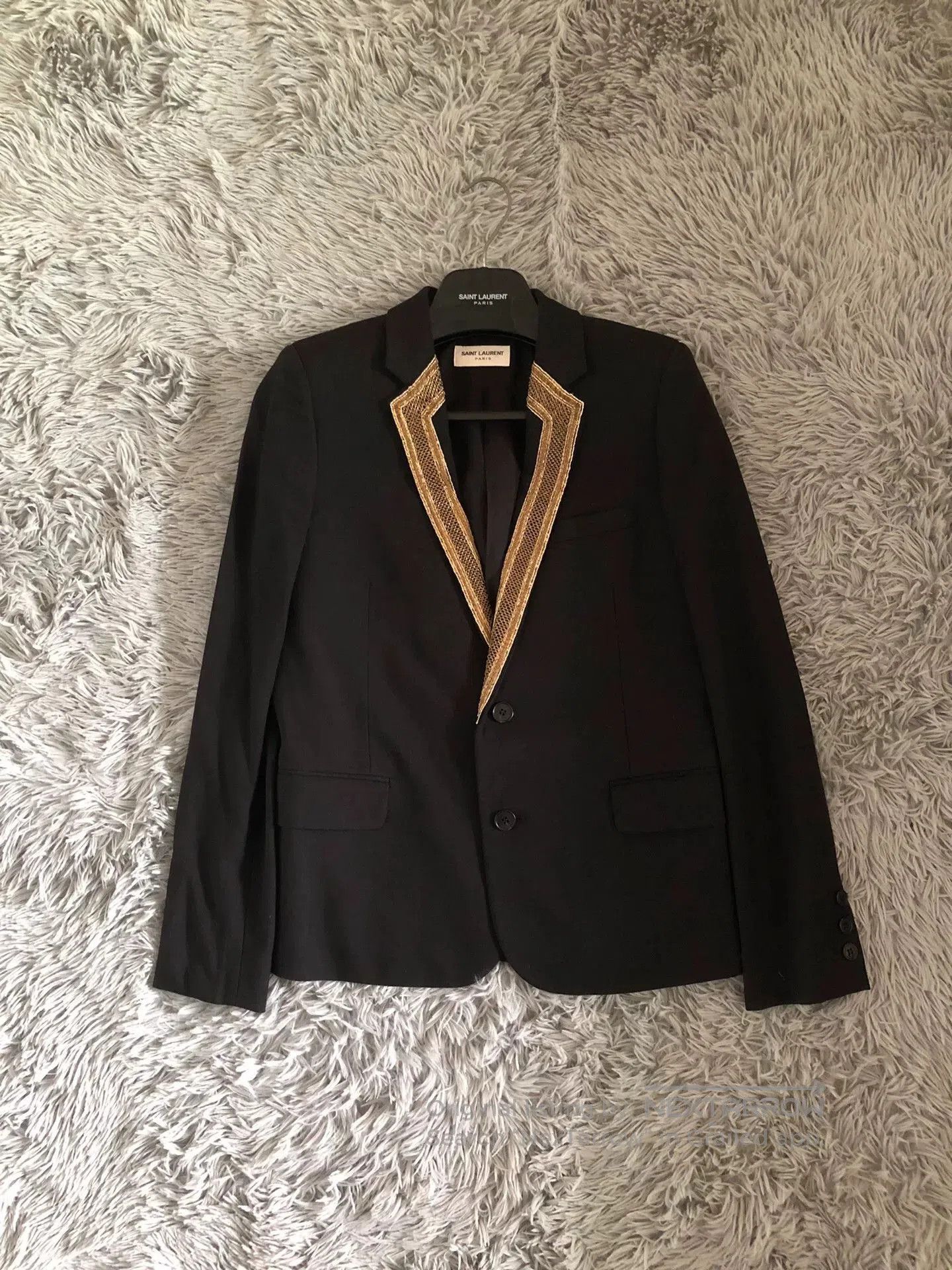 Saint Laurent Paris Saint Laurent Gold Thread Wool Blazer. Size US M / EU 48-50 / 2 - 1 Thumbnail