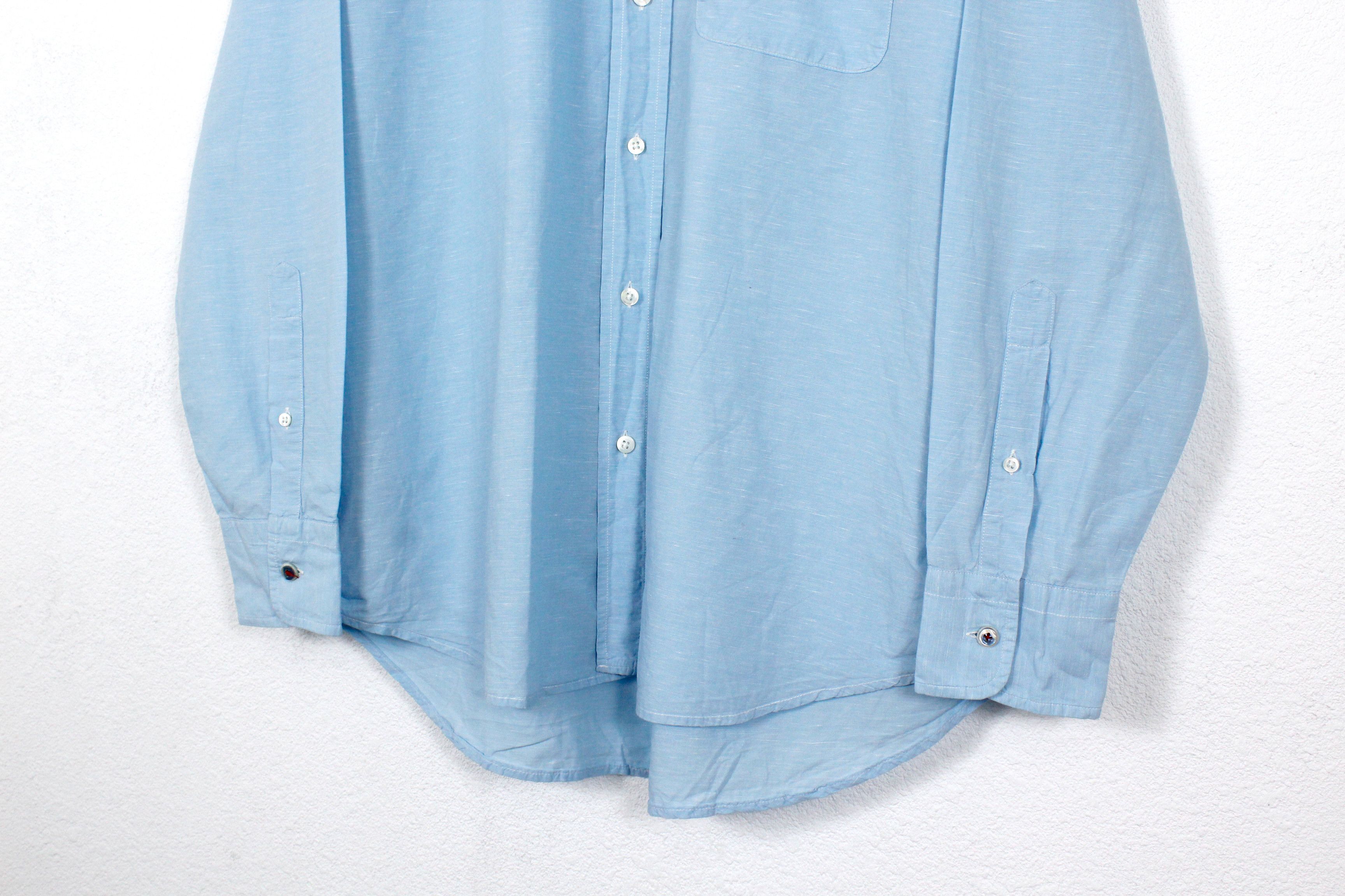 Vilebrequin Vilebrequin Blue Cotton Linen Oxford Shirt Beach Size US XL / EU 56 / 4 - 2 Thumbnail