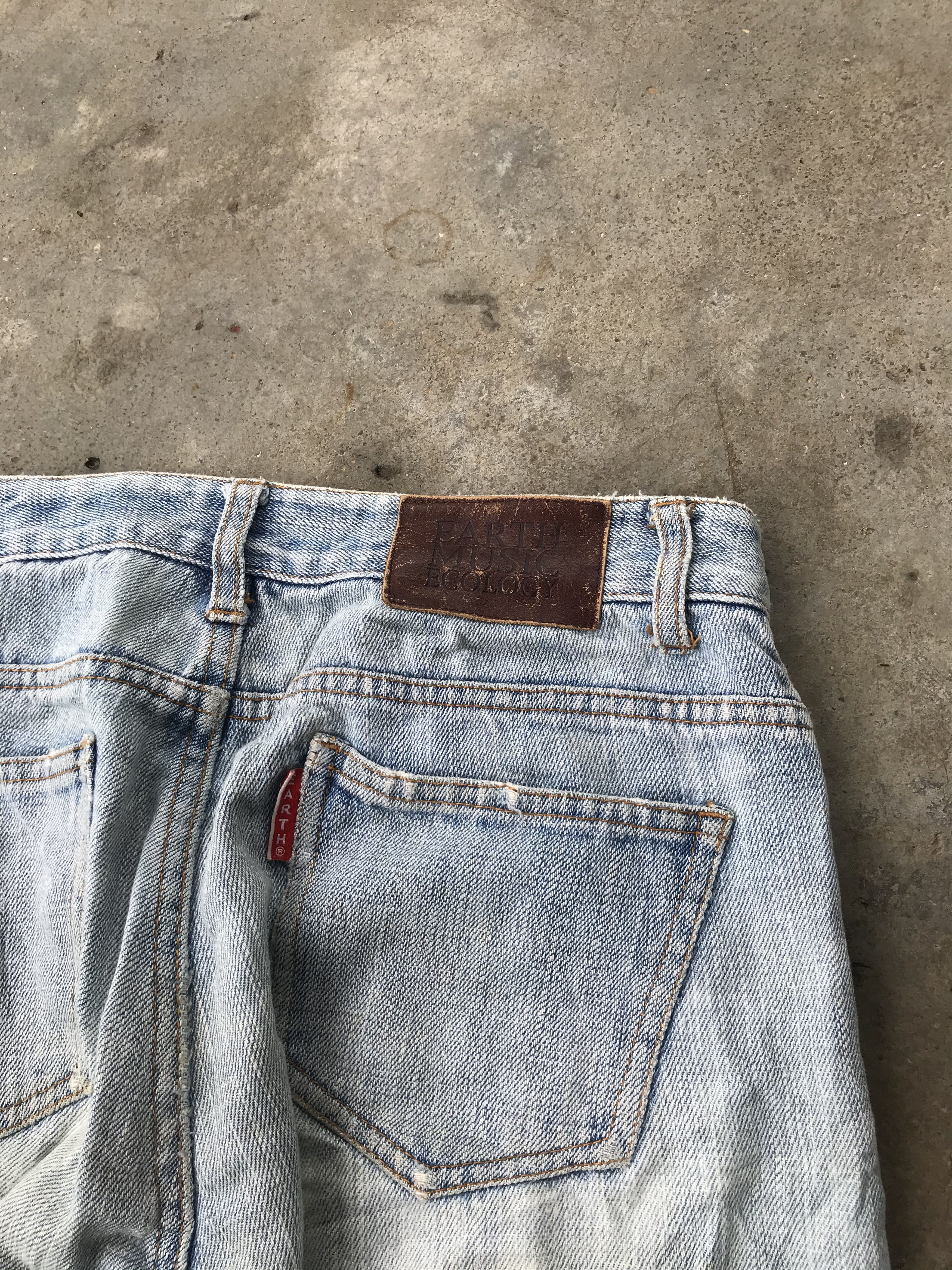 Vintage Earth music & ecology selvedge jeans Size US 28 / EU 44 - 5 Thumbnail