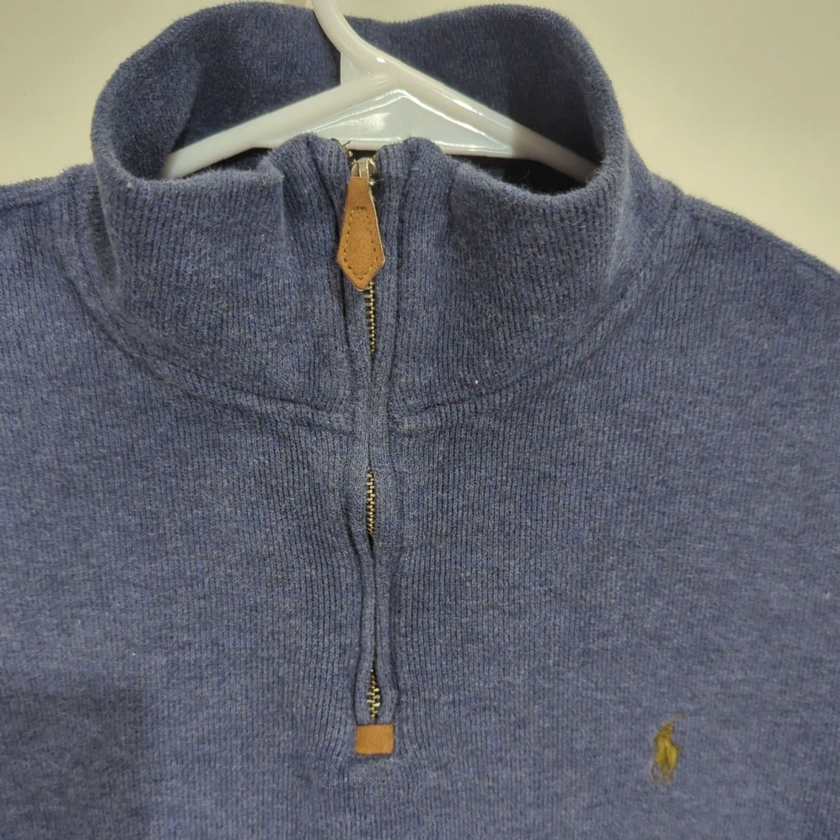 Polo Ralph Lauren Polo Ralph Lauren Sweater Shirt Pullover 1/4 Zip Mens Medium Blue Knit Logo Casual, Workwear, Travel Mens Regular Size M Size US M / EU 48-50 / 2 - 3 Thumbnail