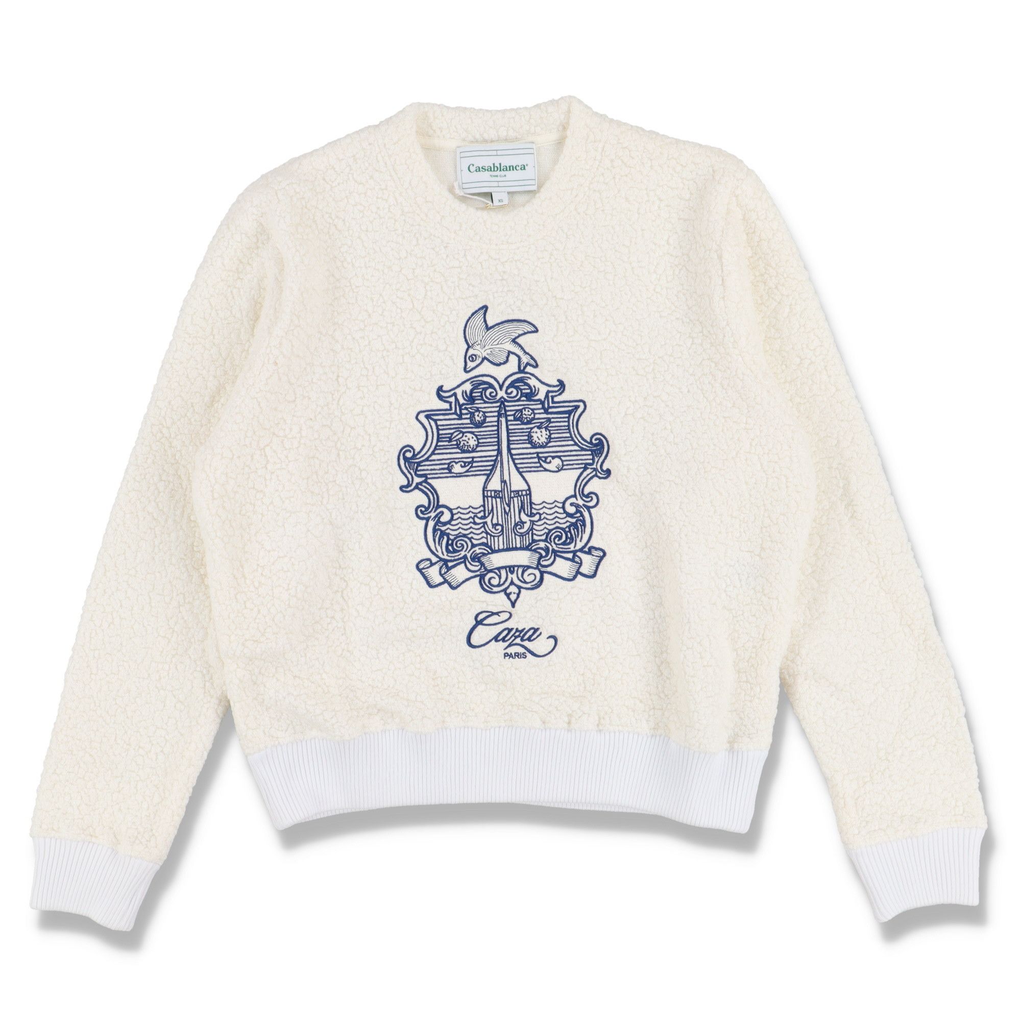 White Embleme De Caza Logo Terry Sweatshirt