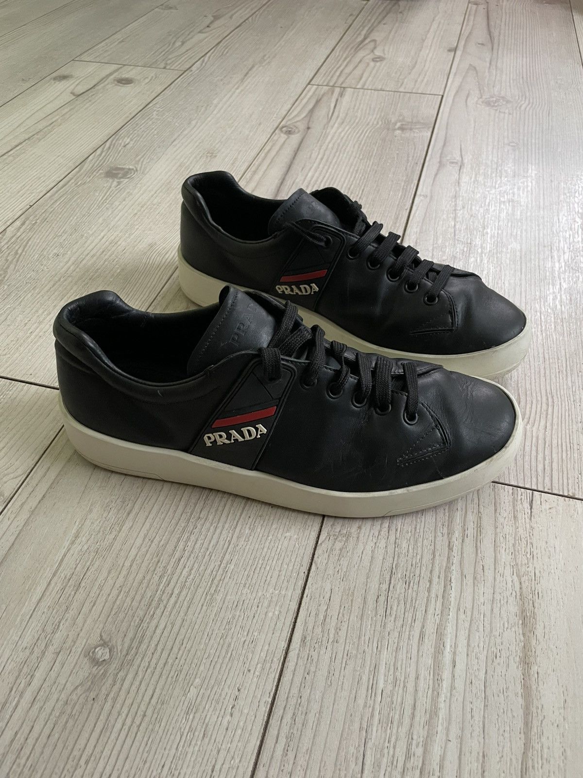 Prada Prada Leather Sneaker Shoes Size US 8 / EU 41 - 1 Thumbnail
