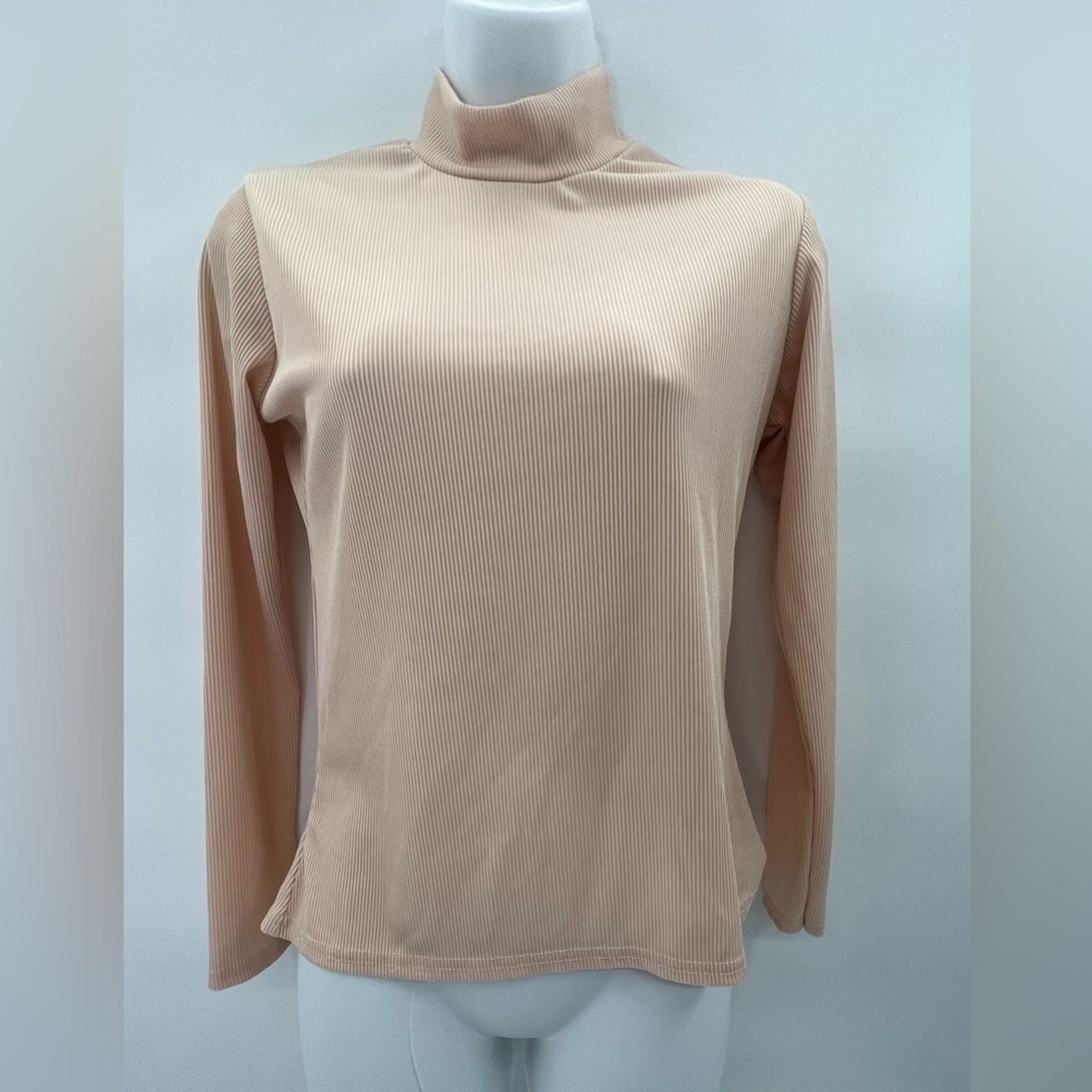 Boohoo Boohoo Pink High Neck Short Sleeve Ribbed Top Sz10 Size L / US 10 / IT 46 - 5 Thumbnail