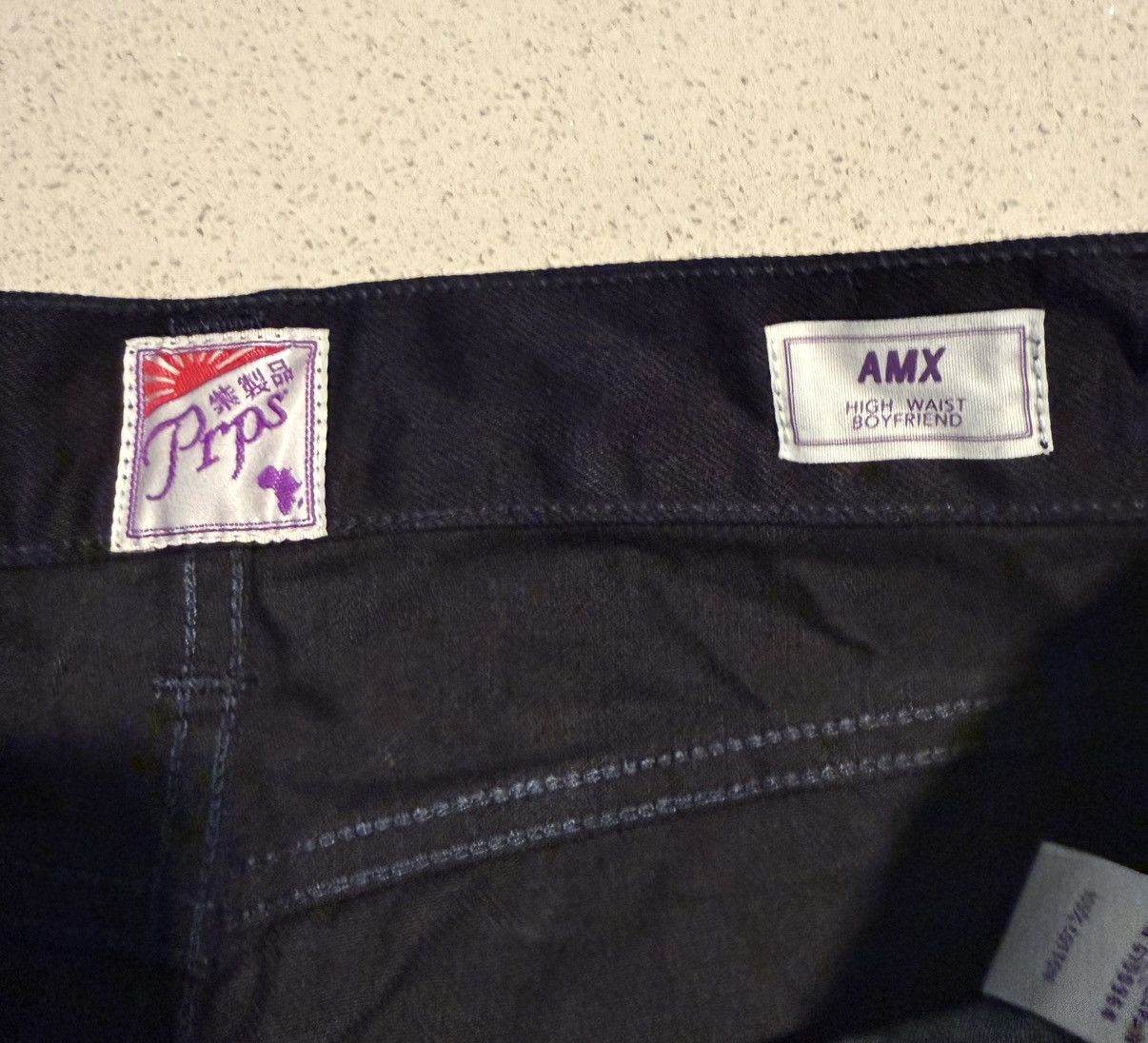 Prps PRPS AMX natural indigo/black jean- high rise tapered Size 31" - 2 Thumbnail