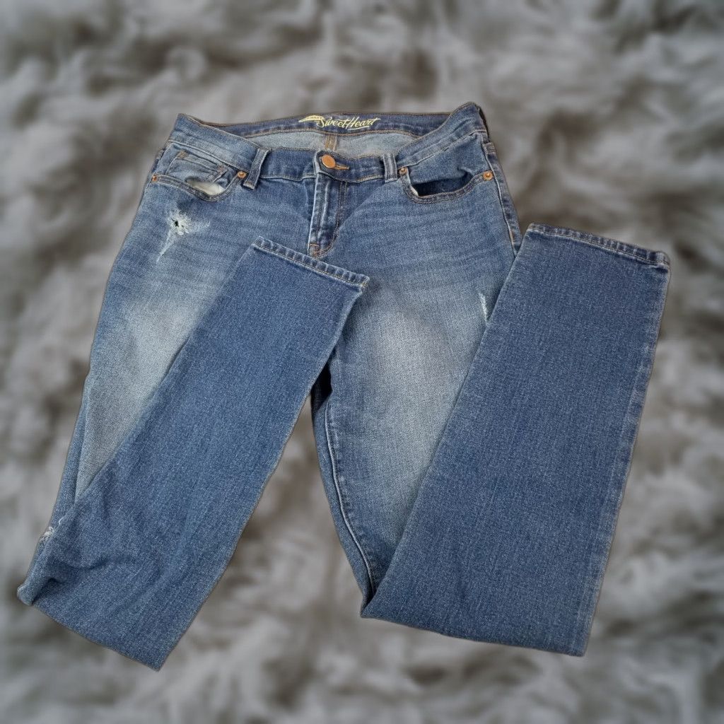 Old Navy Old Navy Jeans Womens The Sweetheart Distressed Size 2 Regular Straight Low Rise Jeans Size 26" / US 2 / IT 38 - 1 Thumbnail