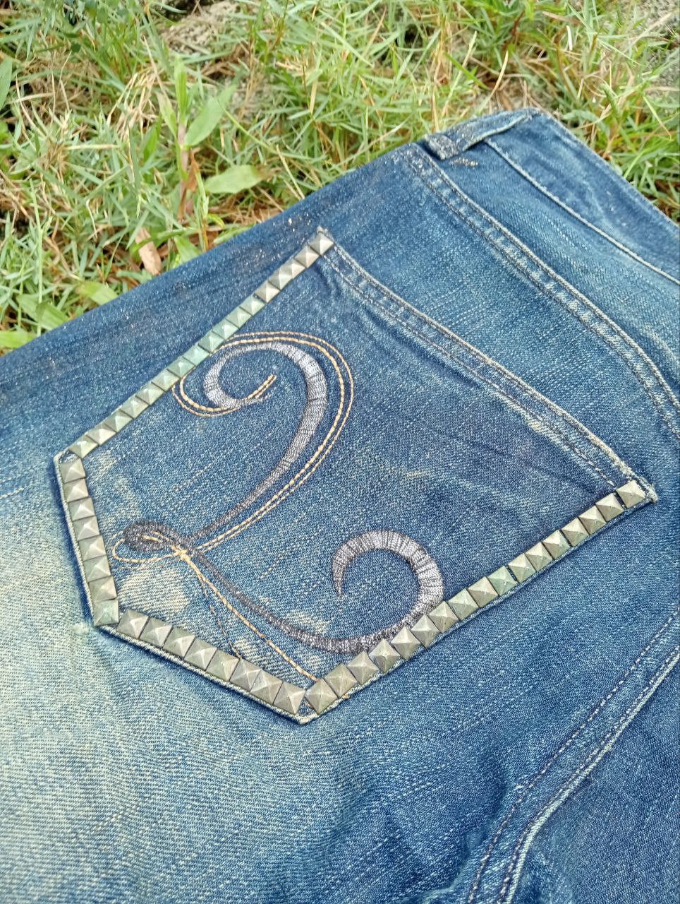 If Six Was Nine Vintage Lagust Flare Studded Distressed Jeans Size US 34 / EU 50 - 5 Thumbnail
