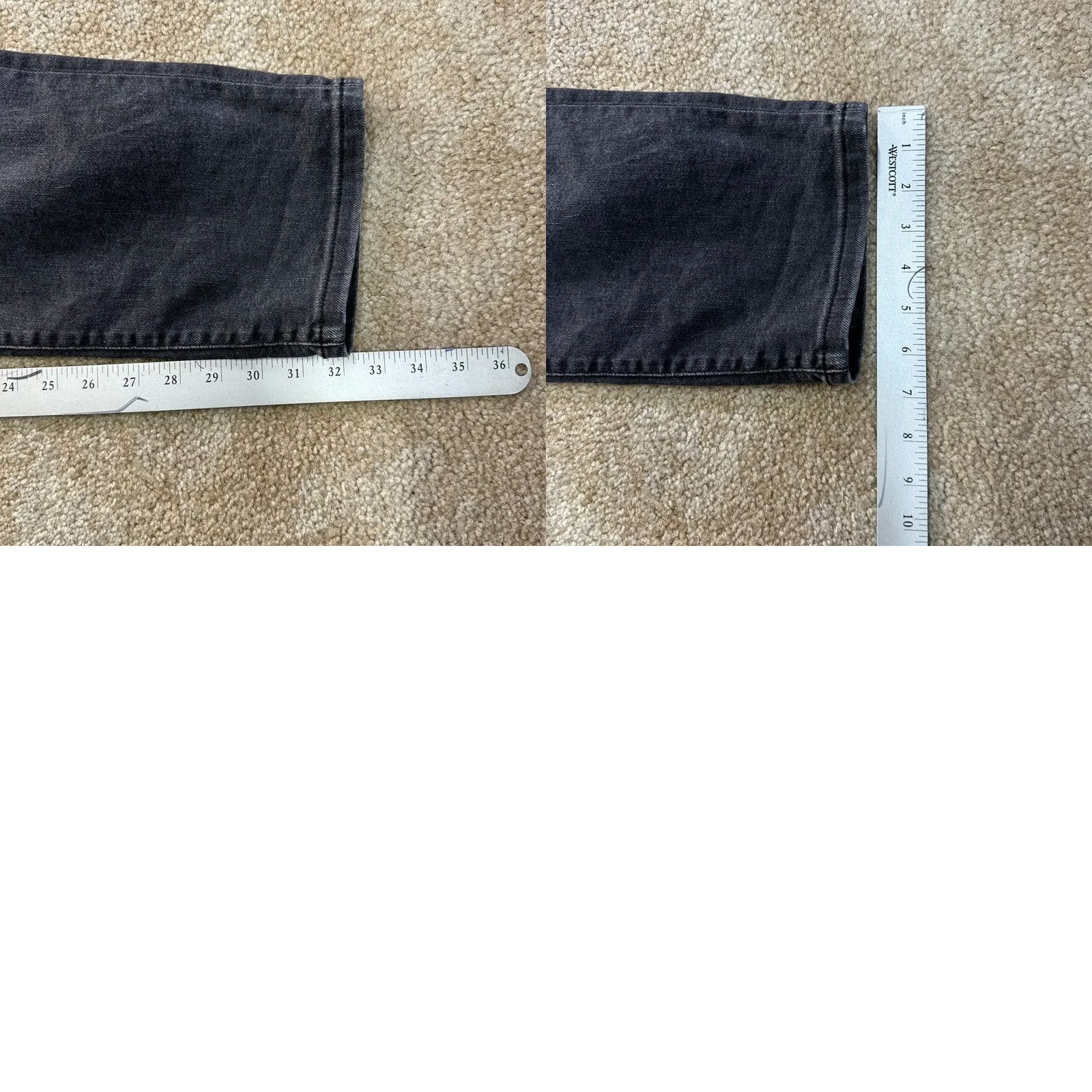 Lucky Brand Lucky Brand 412 Jeans Slim Straight Men 38x32 Black Denim Stretch Mid Rise 5-Pocket Belt Loops Image Size US 38 / EU 54 - 9 Thumbnail