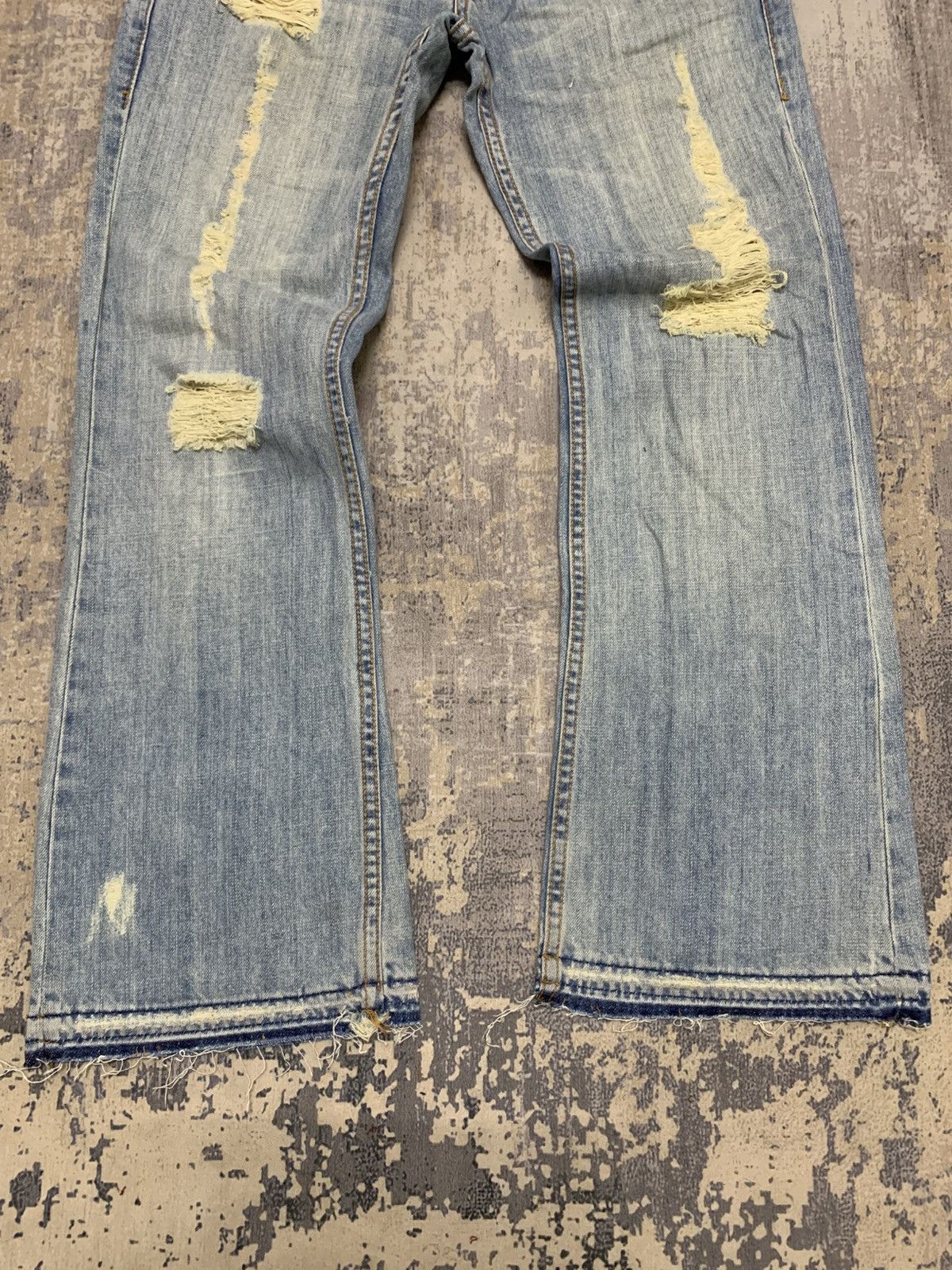 Japanese Brand Aeropostale flare jeans RUSTY distressed grunge stone wash Size US 32 / EU 48 - 3 Thumbnail