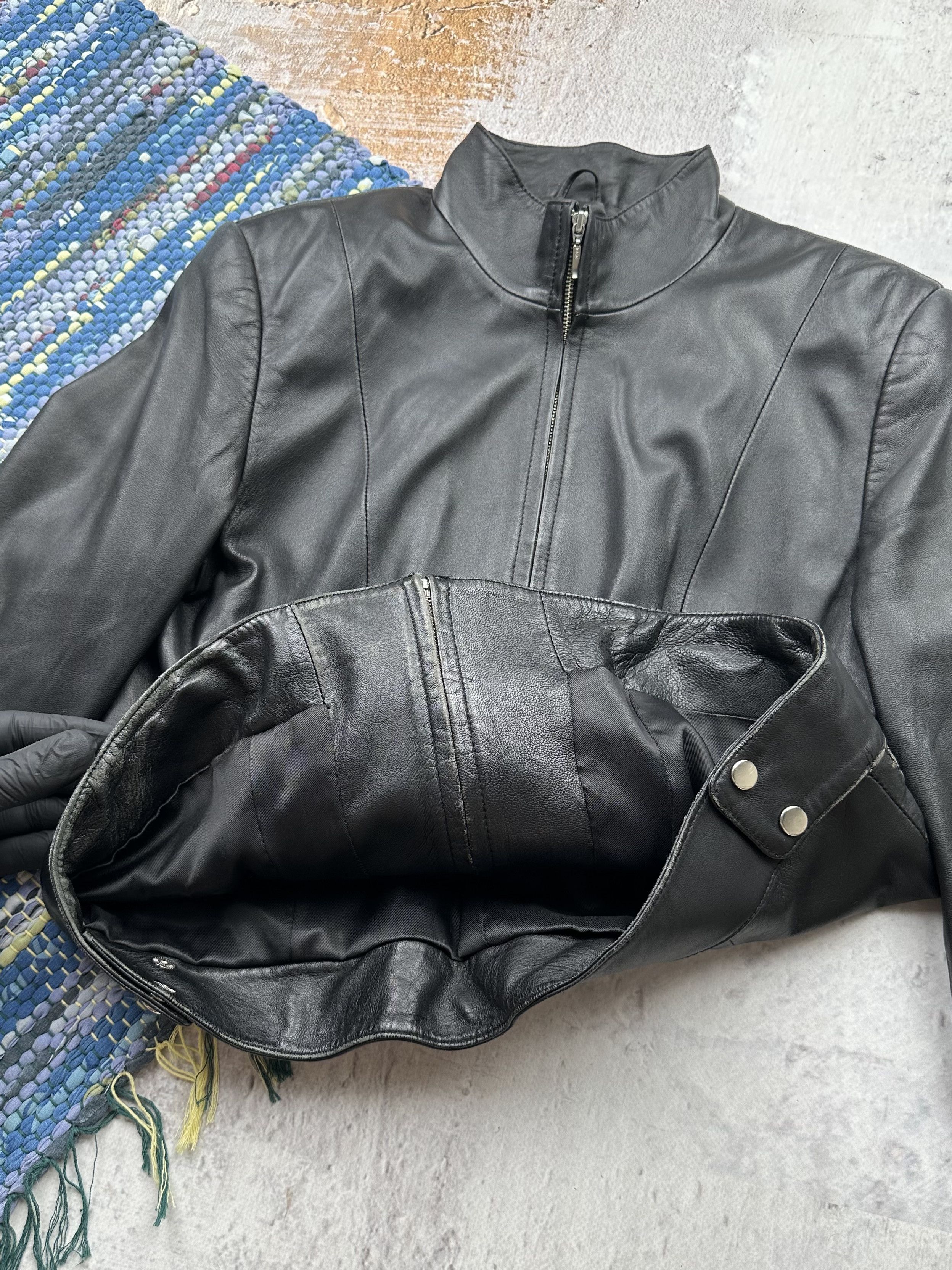 Vintage Vintage Leather Jacket A119D15(287) Size M / US 6-8 / IT 42-44 - 4 Thumbnail