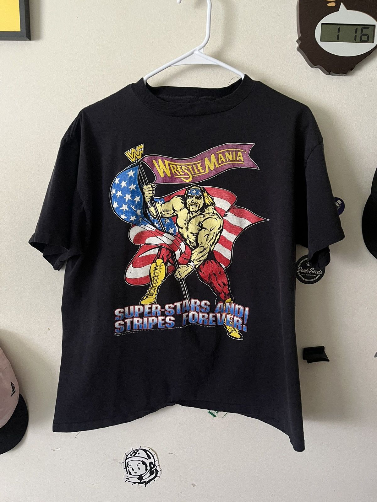 WWE Vintage 1991 WWE/WWF Wrestle Mania Hulk Hogan T-shirt Large Size US L / EU 52-54 / 3 - 1 Thumbnail