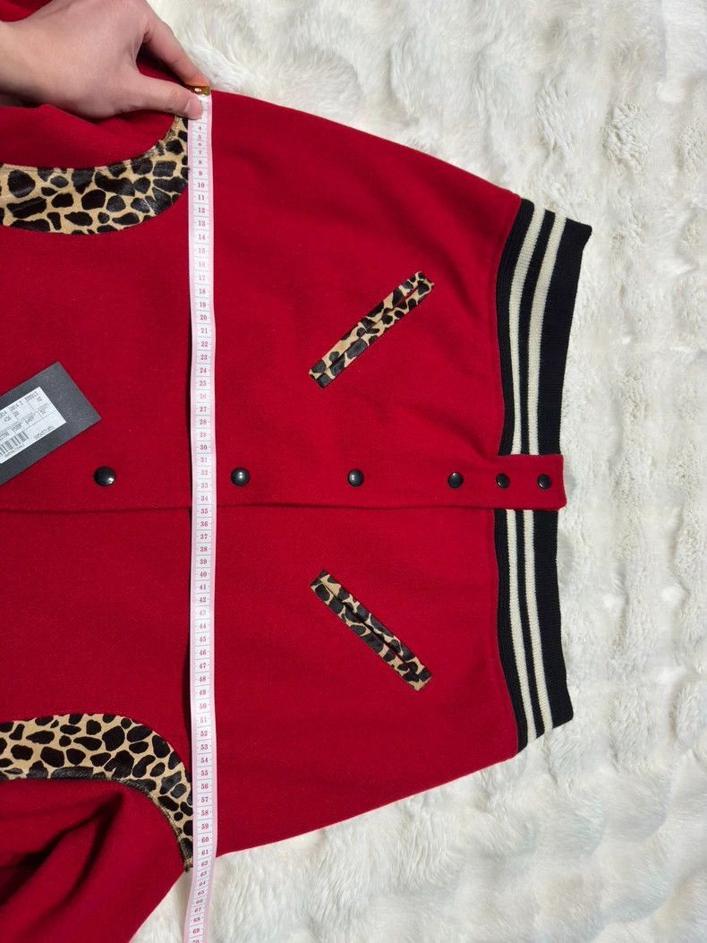 Saint Laurent Paris Saint Laurent Red Leopard Print Baseball Jacket-2506 Size US L / EU 52-54 / 3 - 9 Thumbnail