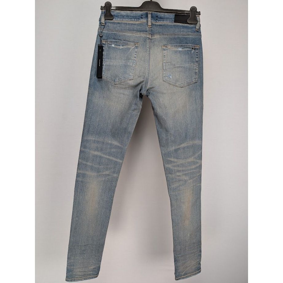 Amiri o1rshd1 Q:2 / Denim Repair Thrasher Jeans in Clay Indigo Size US 32 / EU 48 - 13 Thumbnail