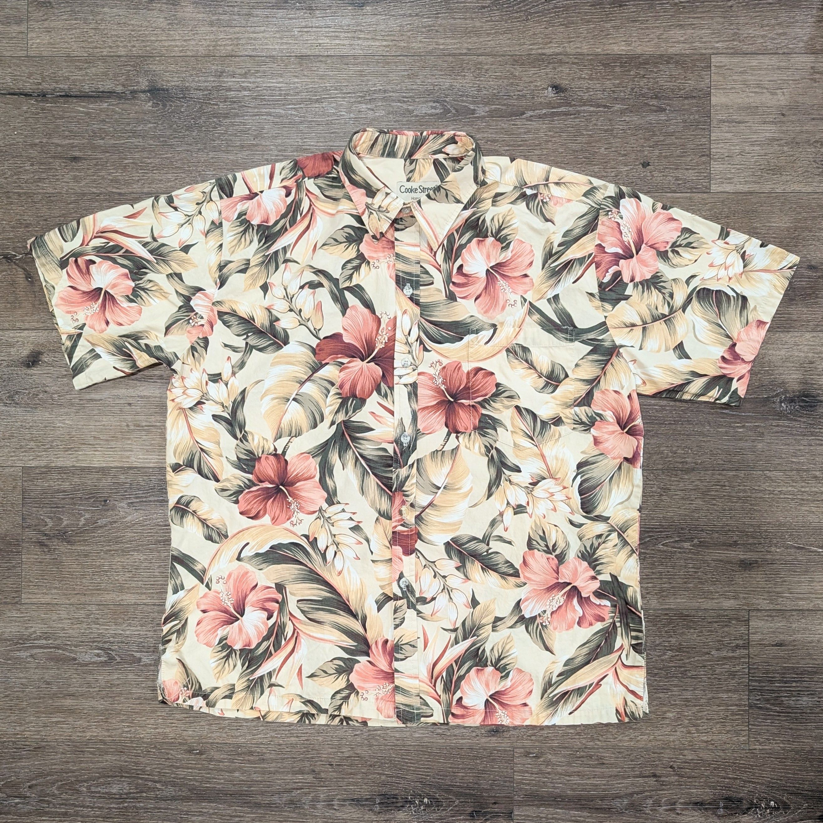 Vintage Vintage Cooke Street flower Hawaiian shirt - SIZE XL Size US XL / EU 56 / 4 - 1 Thumbnail