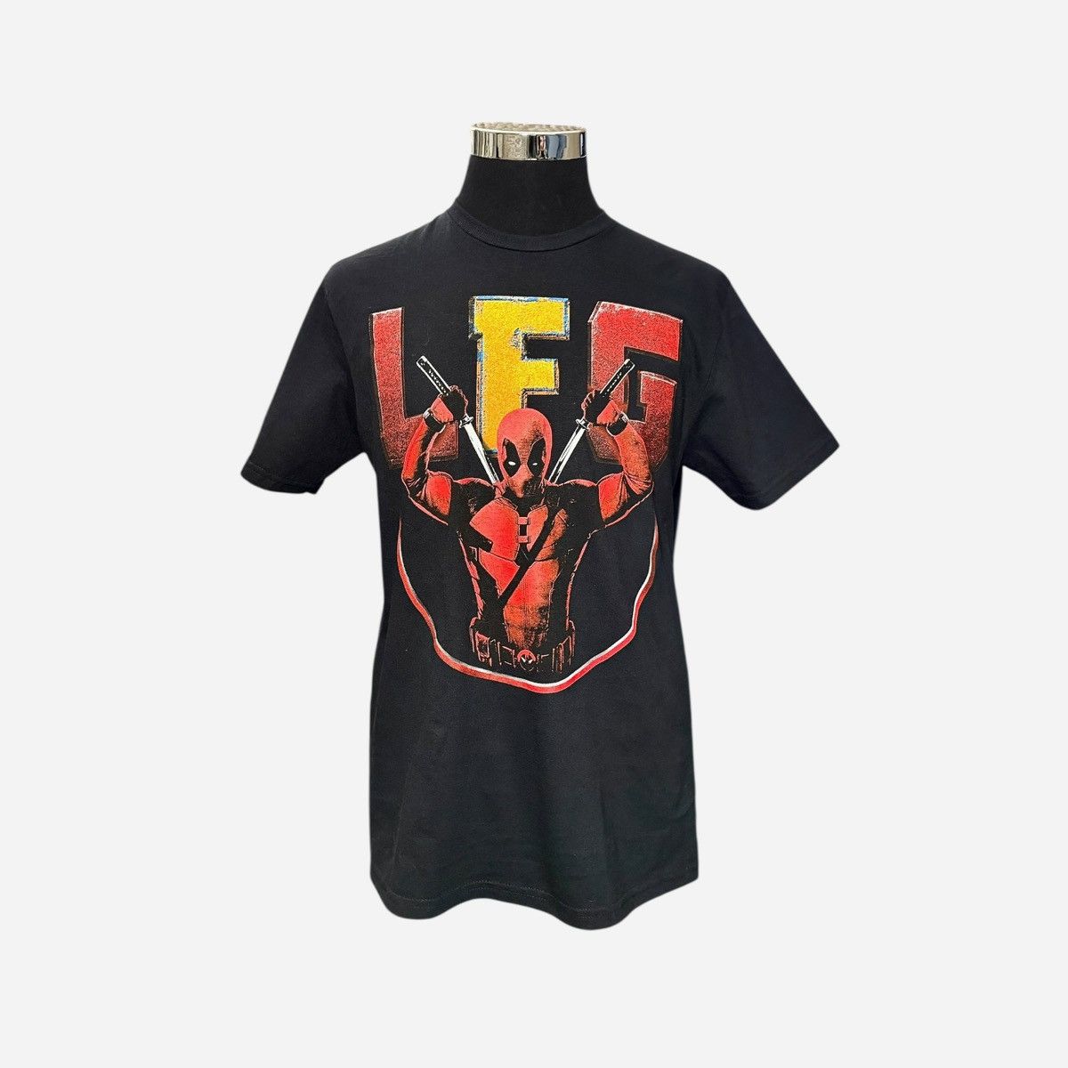Marvel Comics Marvel Studios Men’s Black Deadpool LFG Graphic T-Shirt Sz M Size US M / EU 48-50 / 2 - 3 Thumbnail