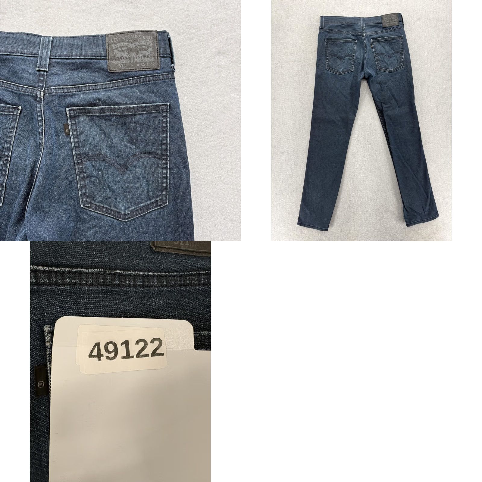 Levi's Levi's 511 Jeans Mens 32x32 Blue Dark Wash Slim Straight Stretch Denim Casual Jeans Size US 32 / EU 48 - 9 Thumbnail