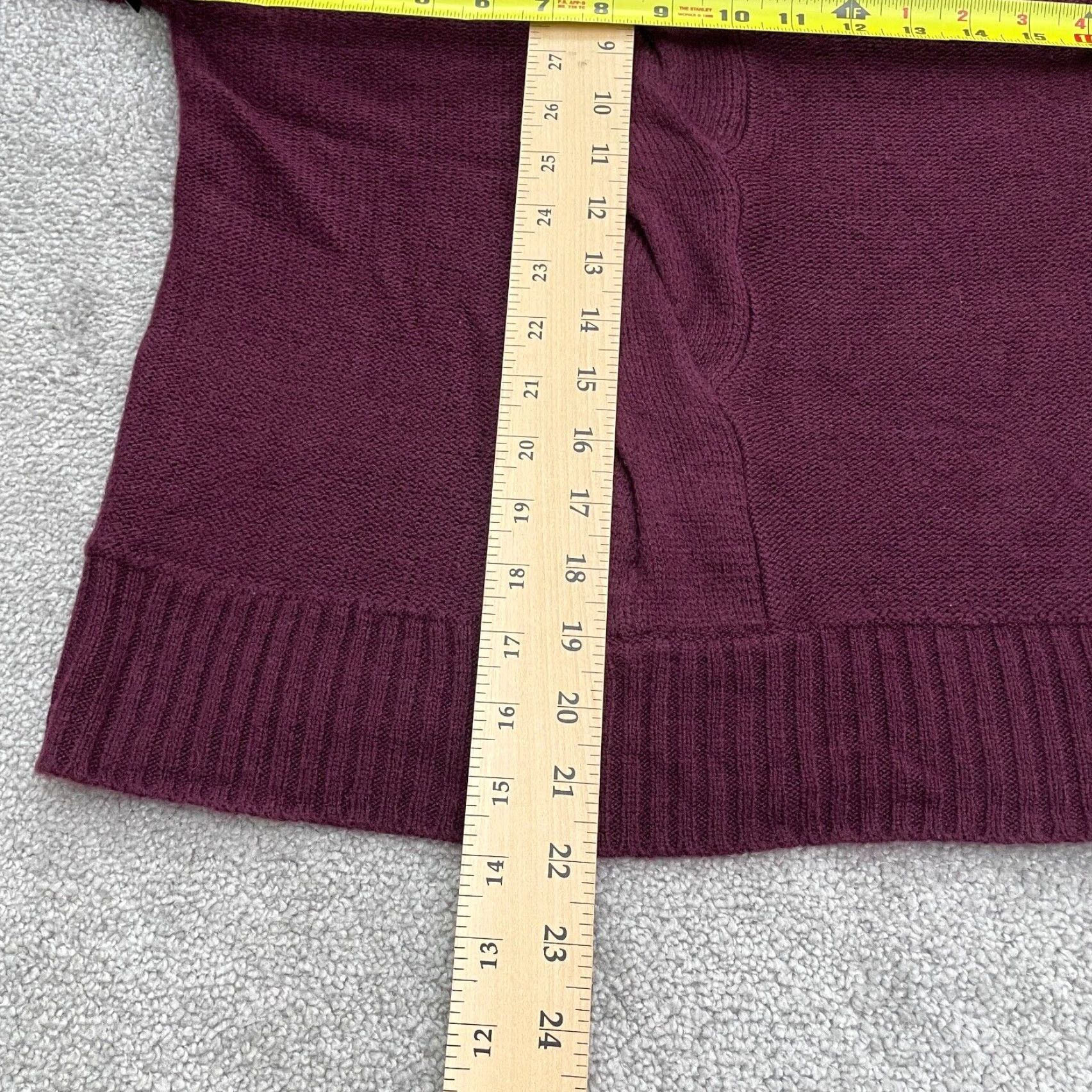 Vintage 89th & Madison Sweater Women Medium Purple Solid Knit Turtleneck Pullover Classic Designer Size M / US 6-8 / IT 42-44 - 6 Thumbnail